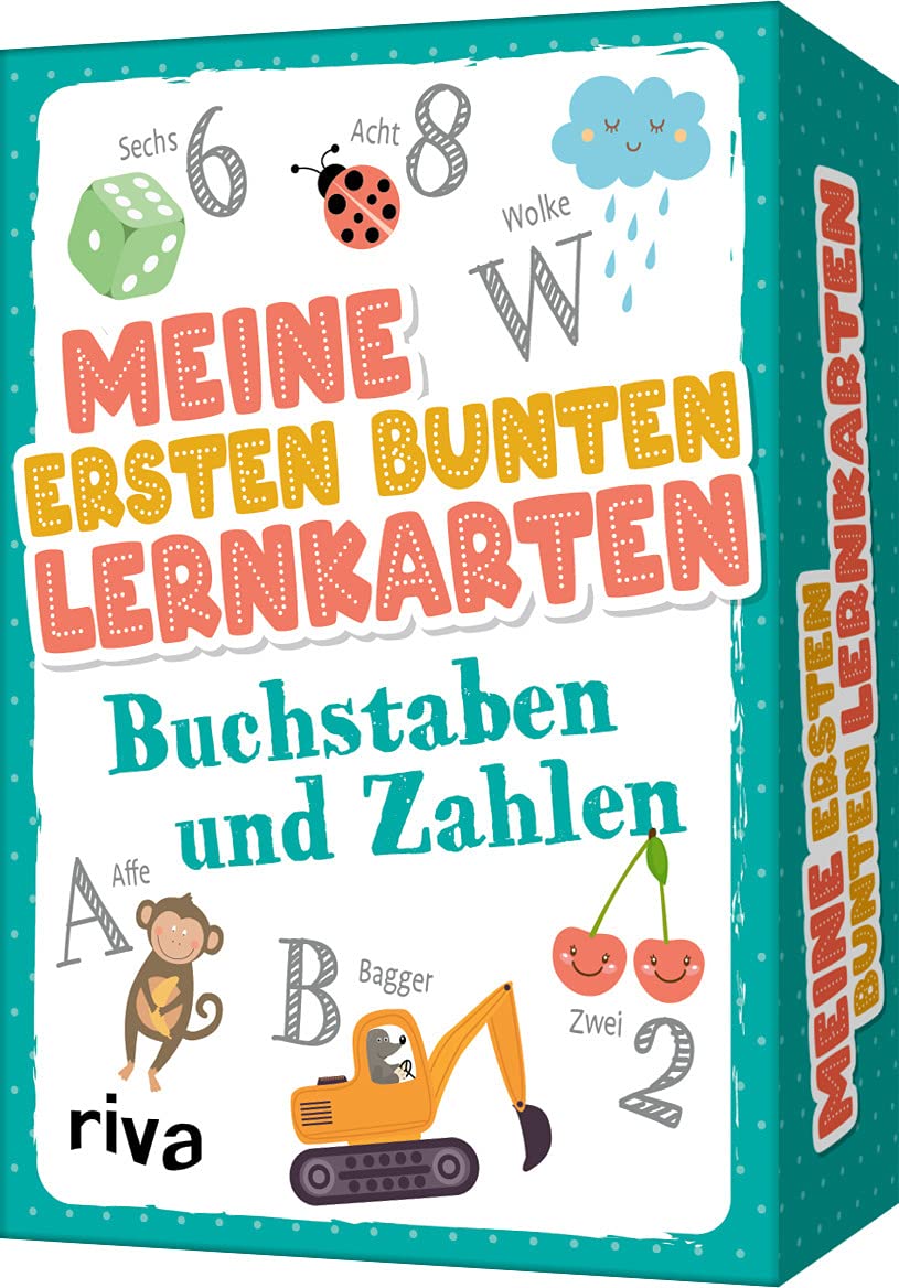 Meine ersten bunten Lernkarten – Buchstaben und Zahlen: Über 40 Spiel- und Übungskarten für neugierige Kids ab 5 Jahren Non-fiction