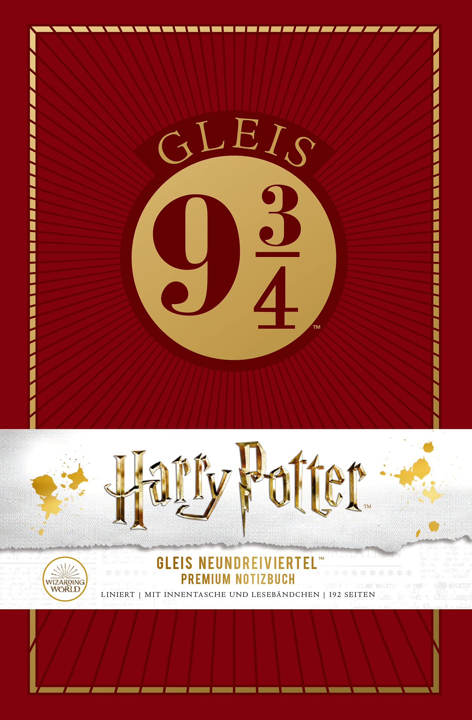 Harry Potter: Gleis 9 ¾ Premium-Notizbuch: Liniertes Notizbuch mit Innentasche und Lesebändchen, 192 Seiten. Das perfekte Geschenk für Potter-Fans für Weihnachten oder Geburtstag Contemporary literature