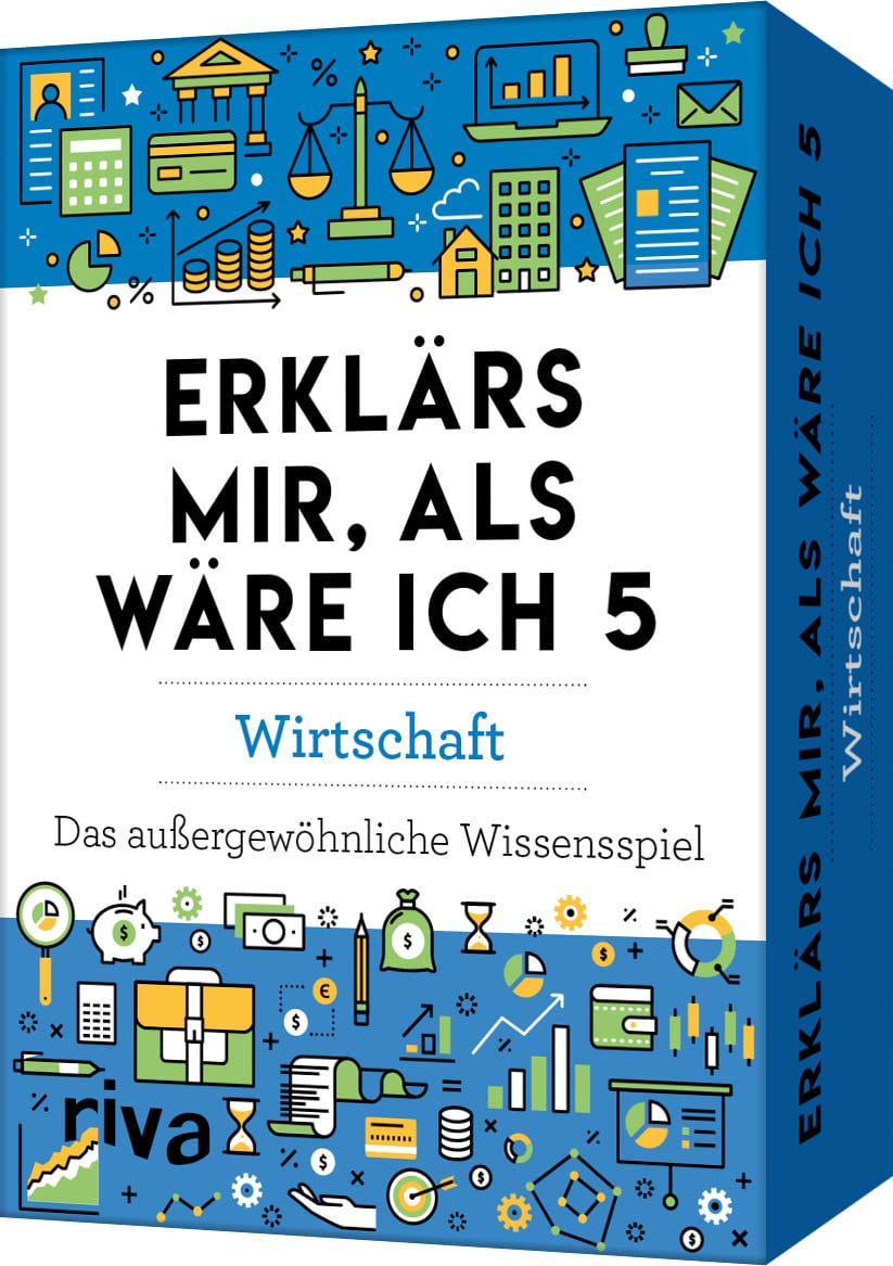 Erklärs mir, als wäre ich 5 – Wirtschaft: Das außergewöhnliche Wissensspiel. Das Kartenspiel für Quiz-Fans. Allgemeinwissen spielerisch trainieren. ... erklärt (Erklärs mir Quiz, Band 3) Leisure & Fun