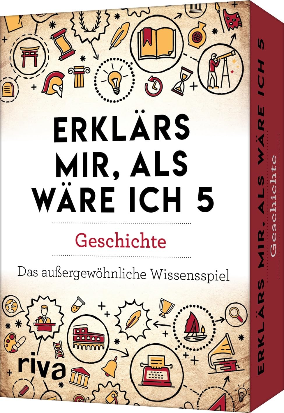 Erklärs mir, als wäre ich 5 – Geschichte: Das außergewöhnliche Wissensspiel. Das Kartenspiel für Quiz-Fans. Allgemeinwissen spielerisch trainieren. History verständlich erklärt Leisure & Fun