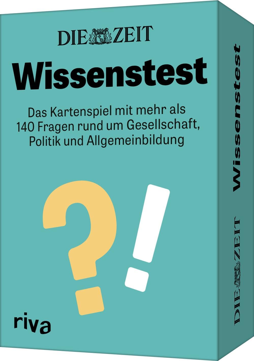 DIE ZEIT »Wissenstest«: Das Kartenspiel mit mehr als 140 Fragen rund um Gesellschaft, Politik und Allgemeinbildung | Quiz zum Online-Magazin. Geschenk zu Weihnachten, Geburtstag Leisure & Fun
