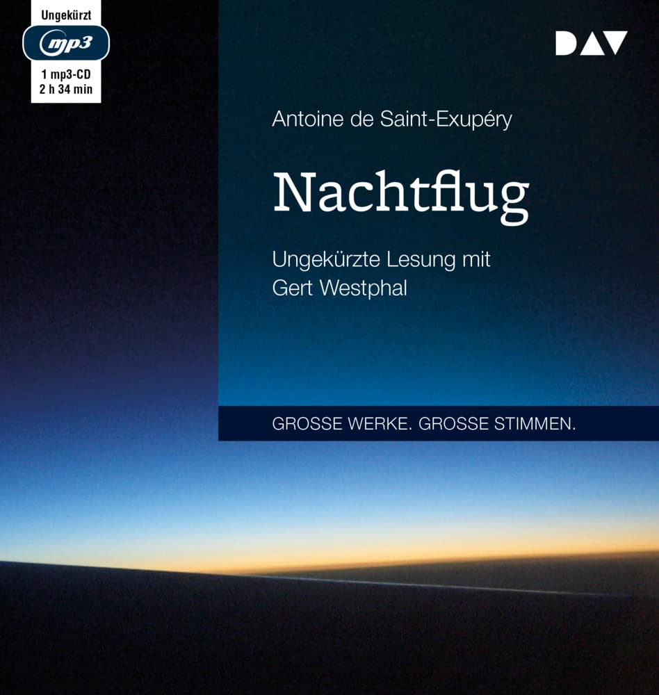 Nachtflug: Ungekürzte Lesung mit Gert Westphal (1mp3- CD) Classics