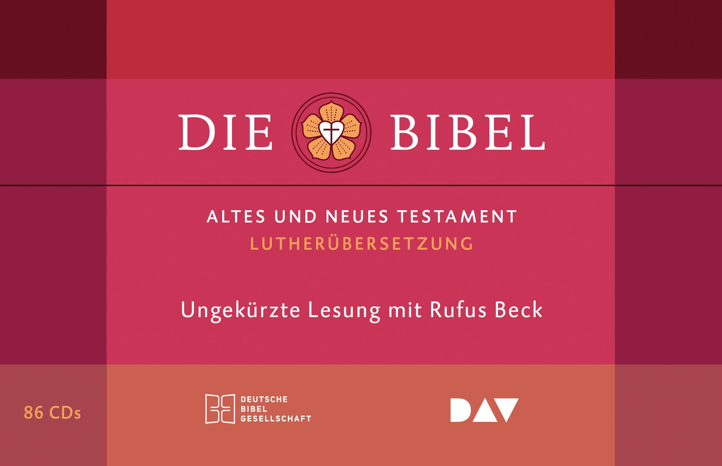 Die Bibel. Gelesen von Rufus Beck: Ungekürzte Lesung des Alten und Neuen Testaments und der Apokryphen in der Lutherübersetzung 2017 (86 CDs) cd