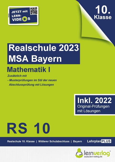 Original-Prüfungen Realschule Bayern 2023 Mathematik I Study Guides