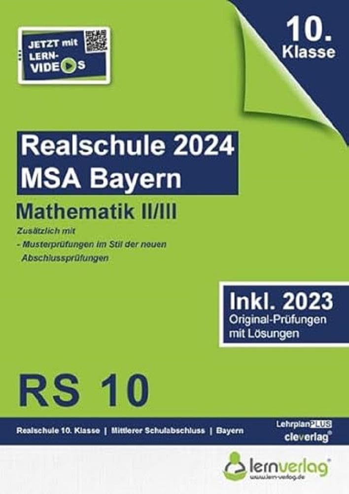 Original-Prüfungen Realschule Bayern 2024 Mathematik II/III book