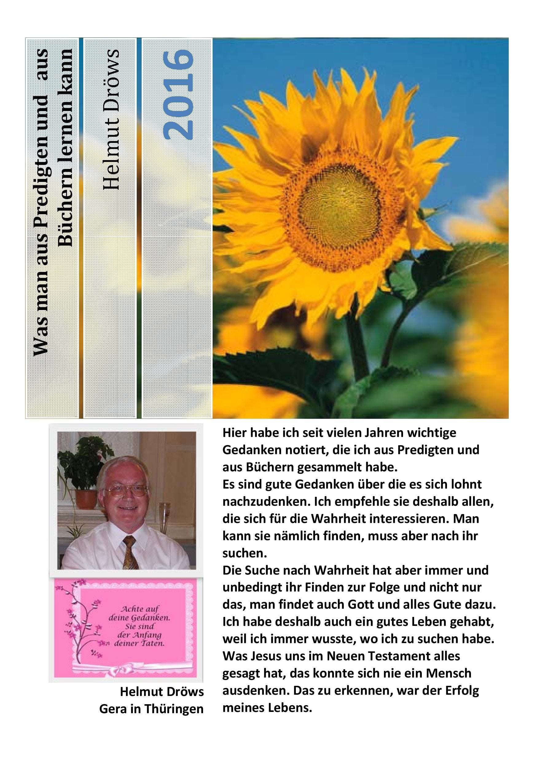 Was man aus Predigten und aus Büchern lernen kann Religion & Esotericism