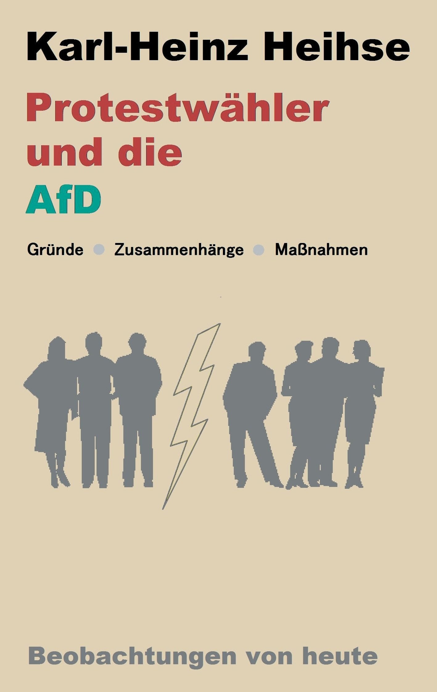 Protestwähler und die AfD: Gründe - Zusammenhänge - Maßnahmen (Beobachtungen von heute) Books