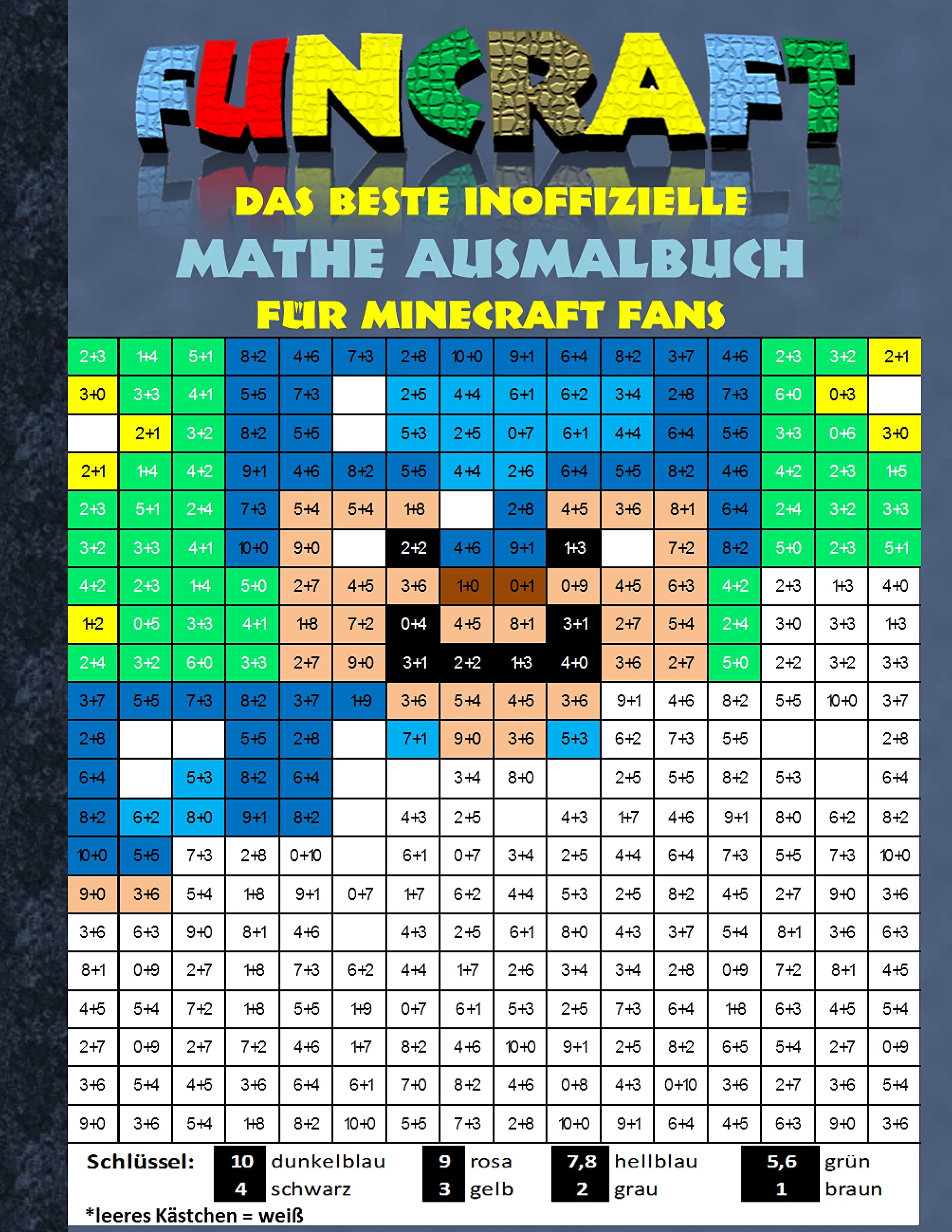 Funcraft - Das beste inoffizielle Mathe Ausmalbuch für Minecraft Fans Study Guides
