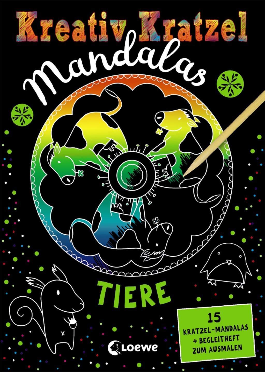 Kreativ-Kratzel Mandalas - Tiere: Mandalabuch für Tierfreunde ab 5 Jahre Books