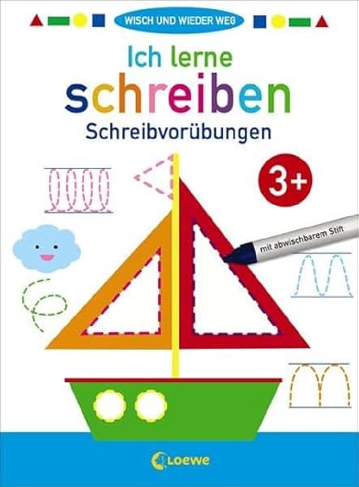 Wisch und wieder weg - Ich lerne schreiben 3+: Schreibvorübungen und Schwungübungen zur Förderung der Feinmotorik ab 3 Jahre. Mit abwischbarem Stift Leisure, Home & Garden