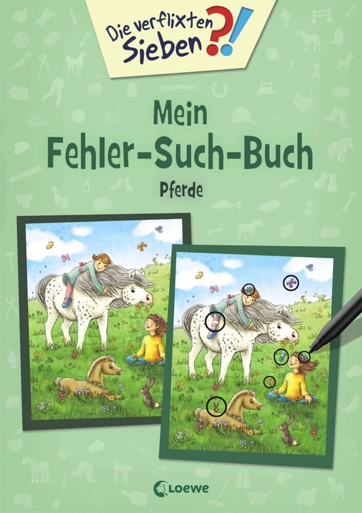 Die verflixten Sieben - Mein Fehler-Such-Buch - Pferde Pets