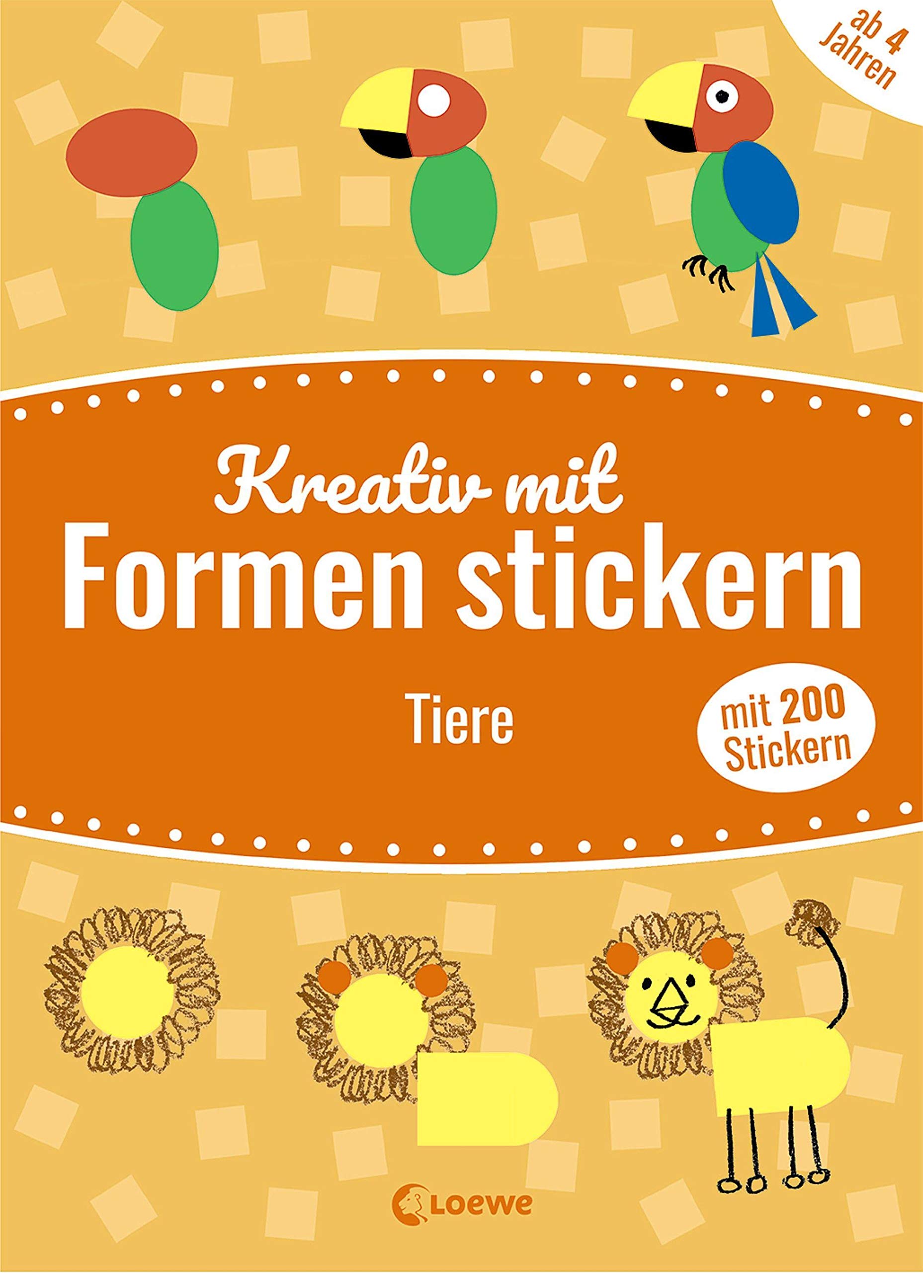 Mein kunterbuntes StickerBastelBuch - Tiere: Stickern, Malen, Gestalten: Mein Stickerbuch mit 200 Stickern Film, Art & Culture
