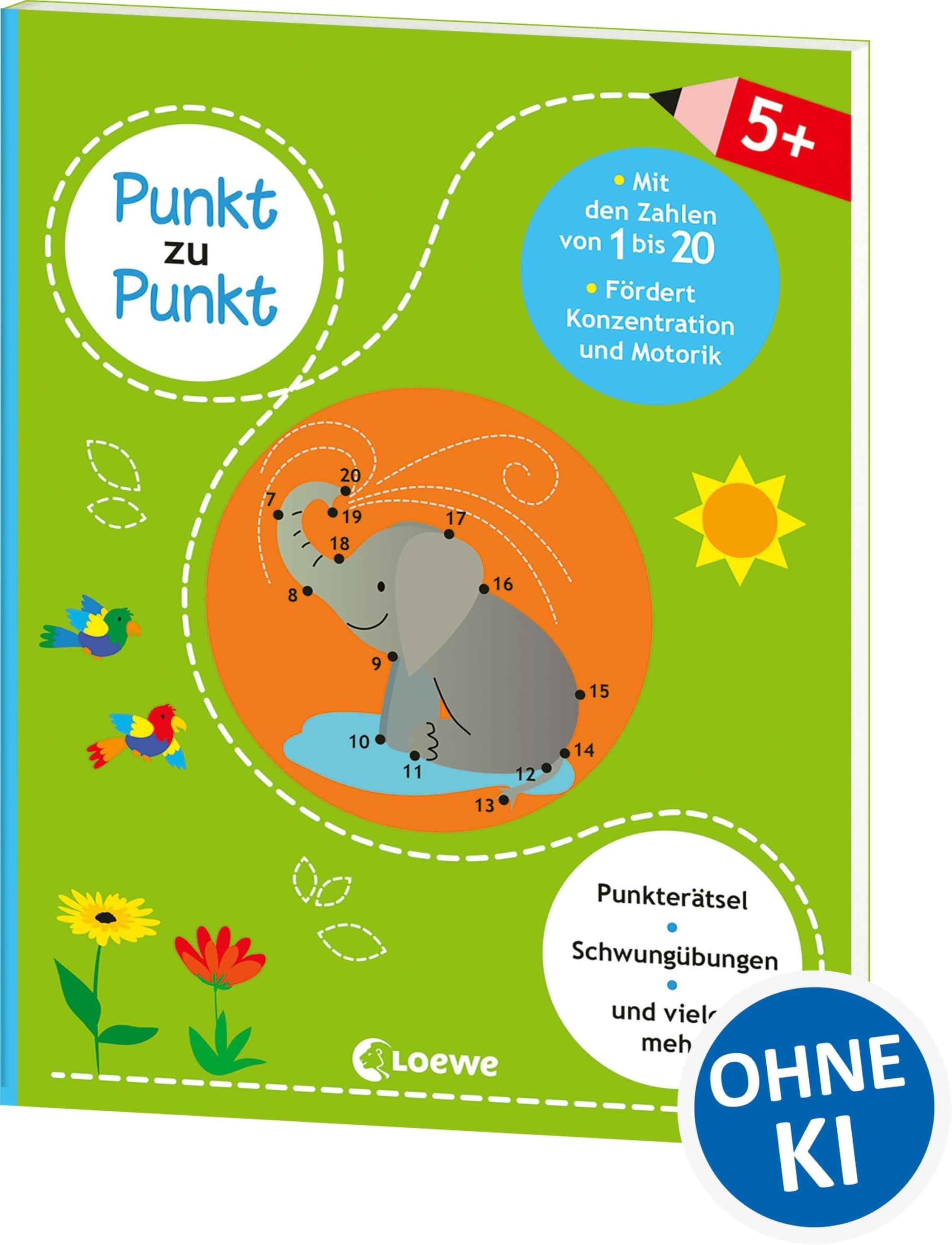 Punkt zu Punkt - Mit den Zahlen von 1 bis 20 (grün) Humour & Satire