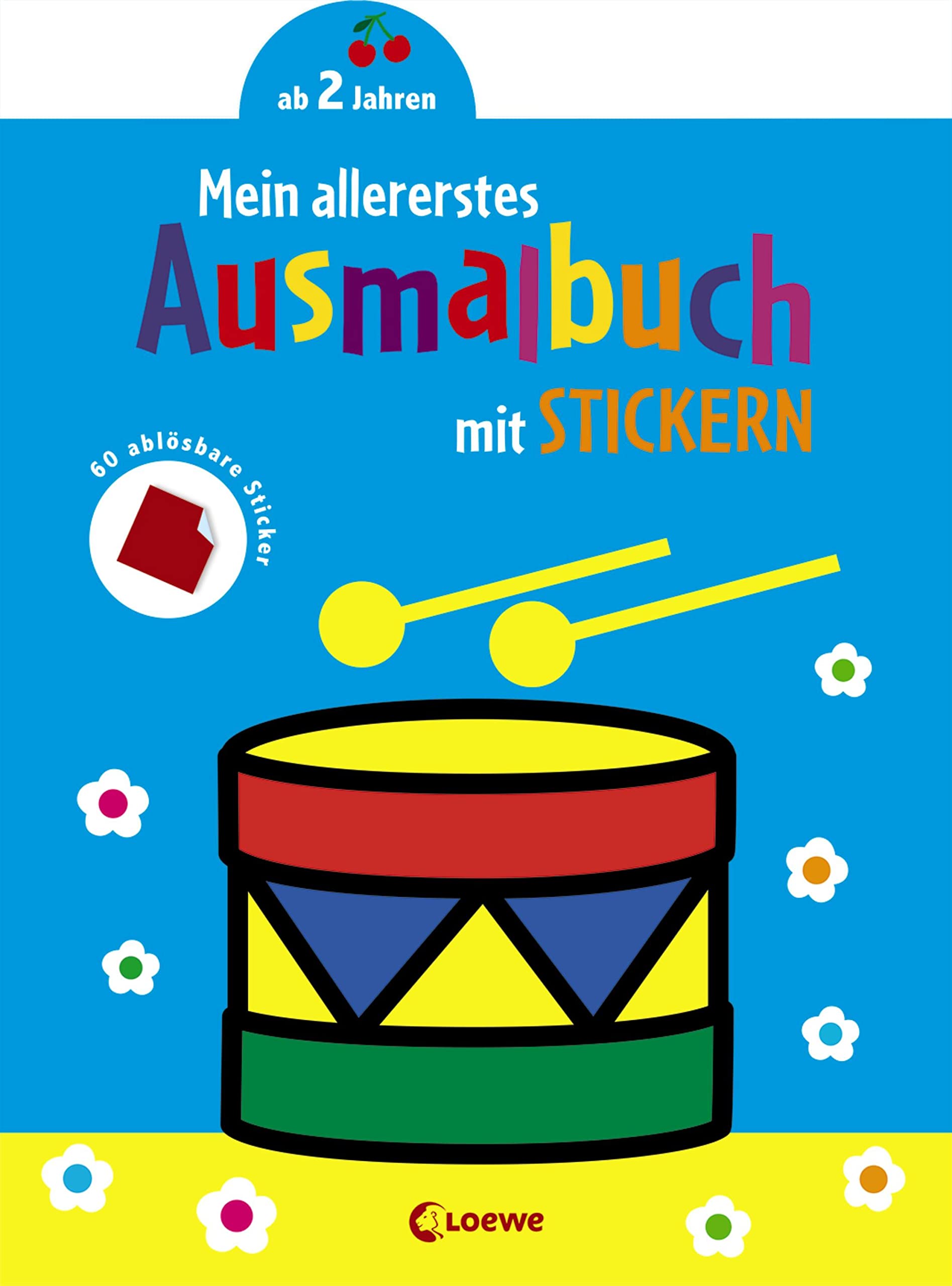 Mein allererstes Ausmalbuch mit Stickern (Trommel): Malbuch zum Fördern von Kreativität und Motorik für Kinder ab 24 Monate Film, Art & Culture
