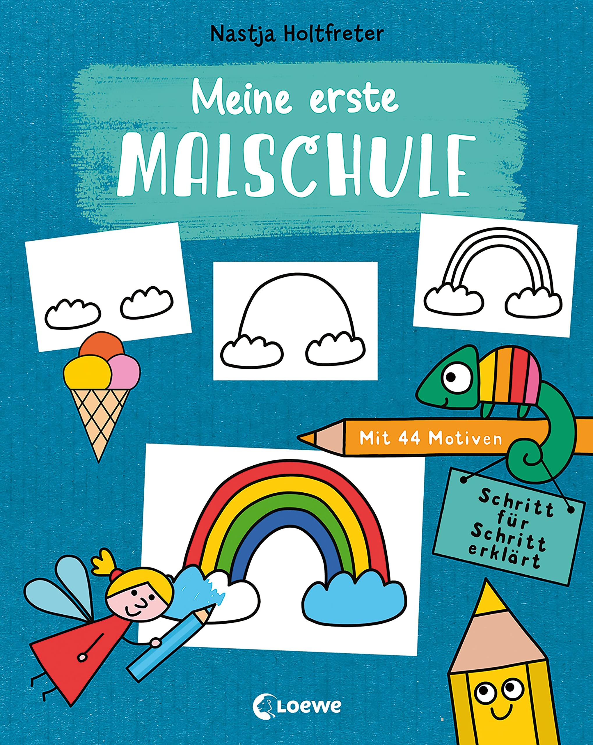 Meine erste Malschule: Mit 44 Motiven. Schritt für Schritt erklärt - Zeichnen und Malen lernen für Kinder ab 3 Jahren Film, Art & Culture