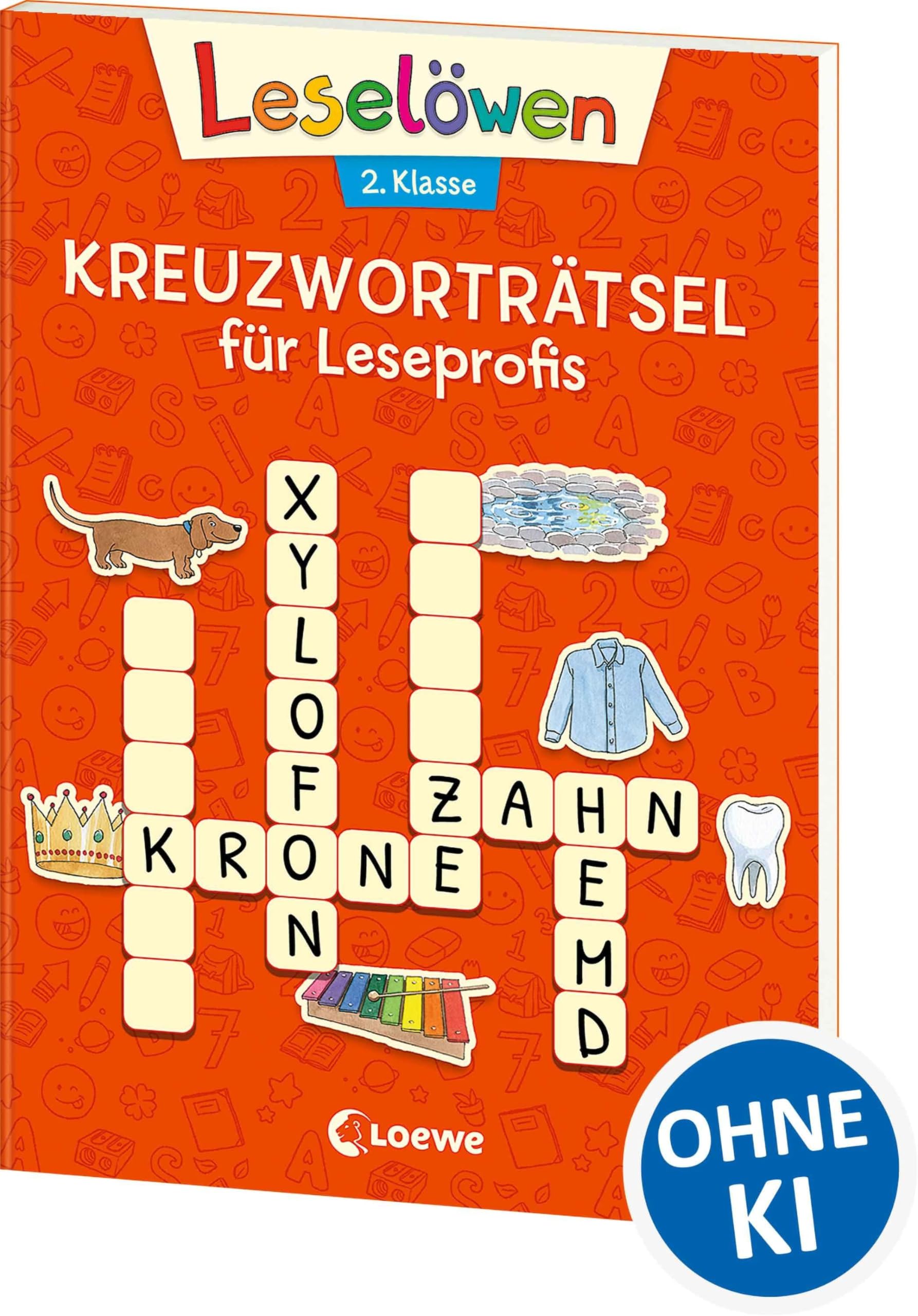 Leselöwen Kreuzworträtsel für Leseprofis - 2. Klasse (Rotorange): Rätselbuch zum Lesenlernen für Kinder ab 7 Jahre (Leselöwen Rätselwelt) Humour & Satire