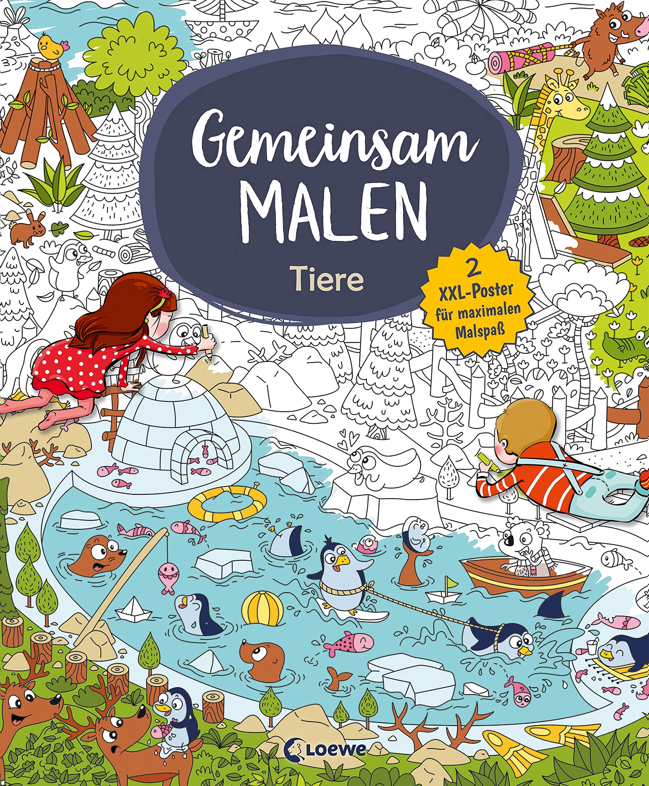 Gemeinsam malen - Tiere: 2 XXL-Poster für maximalen Malspaß - Zusammen Malen mit Freunden und der ganzen Familie Social Sciences