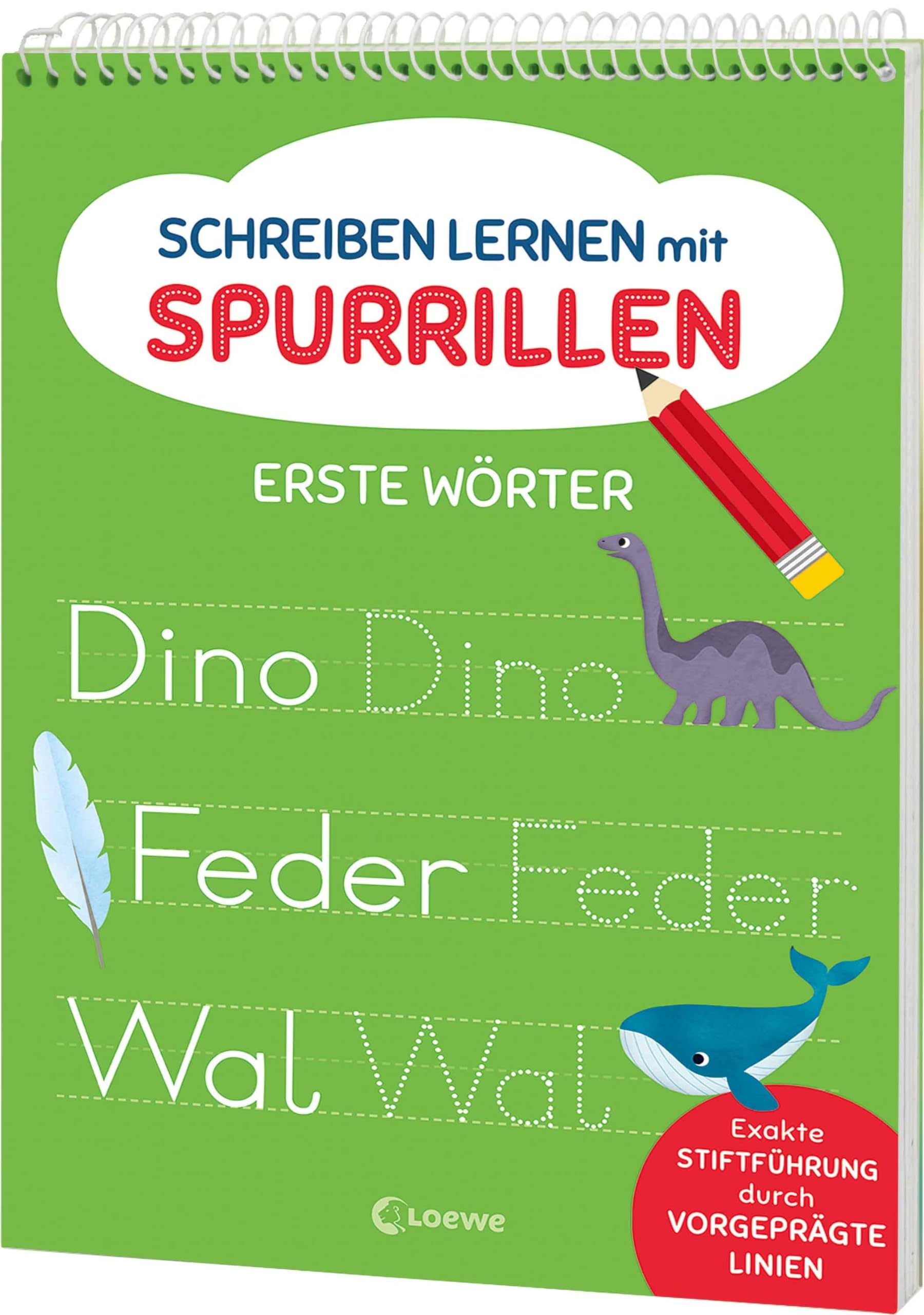 Schreiben lernen mit Spurrillen - Erste Wörter: Schreibblock mit vorgeprägten Linien für die erste Klasse ab 6 Jahren Film, Art & Culture