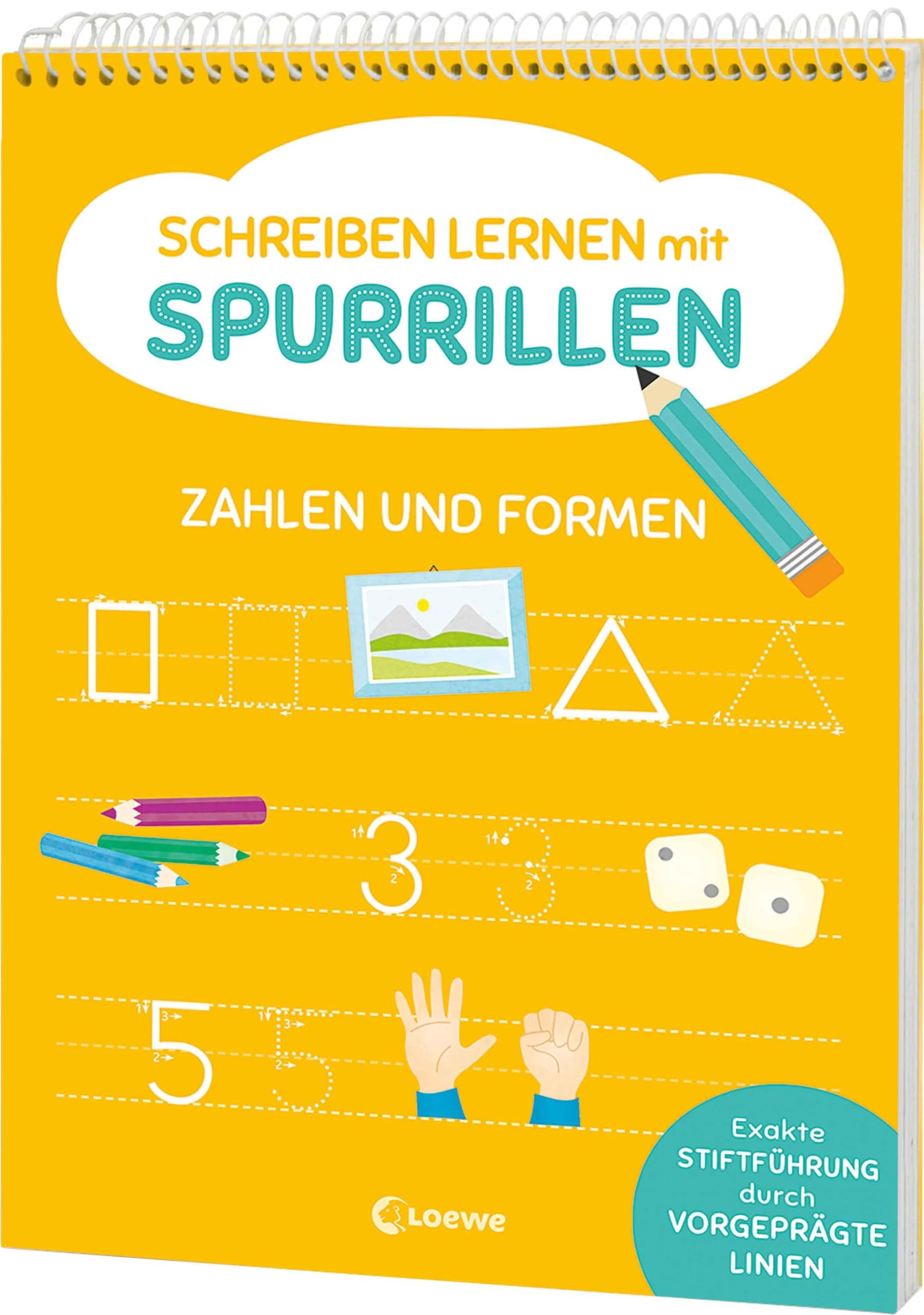 Schreiben lernen mit Spurrillen - Zahlen und Formen School books
