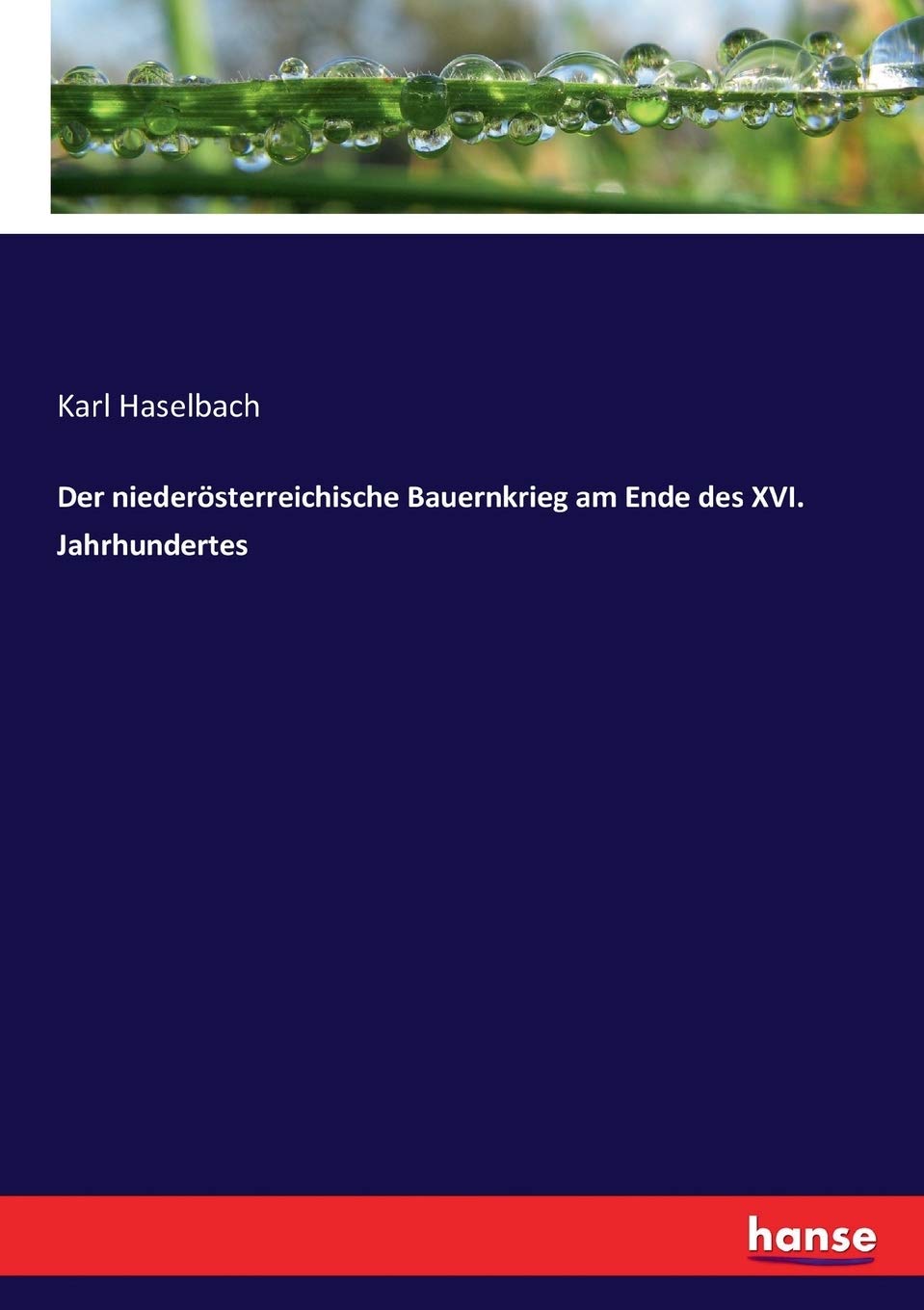 Der niederösterreichische Bauernkrieg am Ende des XVI. Jahrhundertes Law