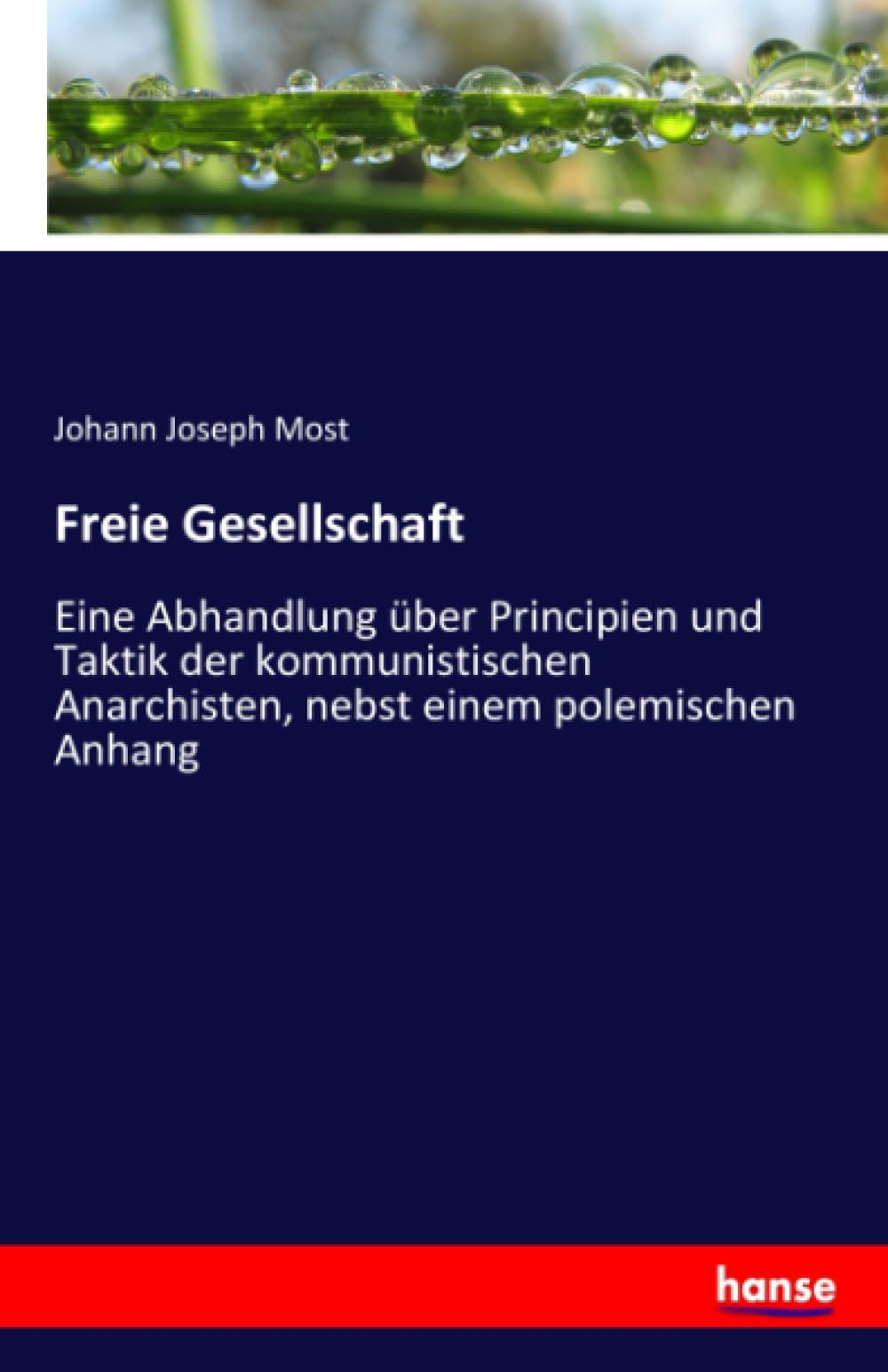 Freie Gesellschaft: Eine Abhandlung über Principien und Taktik der kommunistischen Anarchisten, nebst einem polemischen Anhang Law