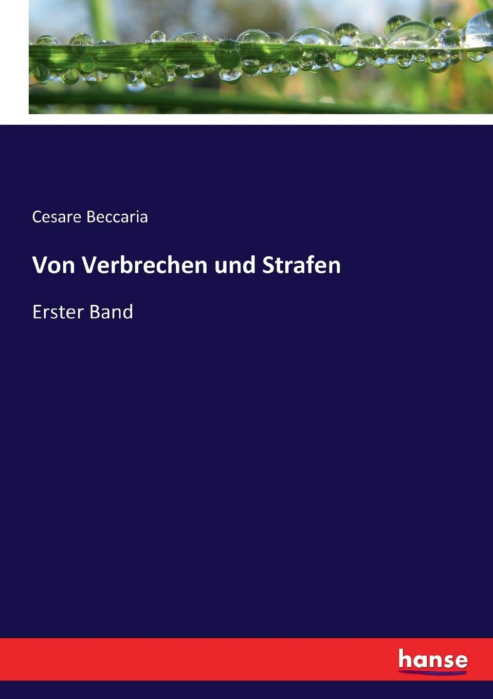 Von Verbrechen und Strafen: Erster Band Law