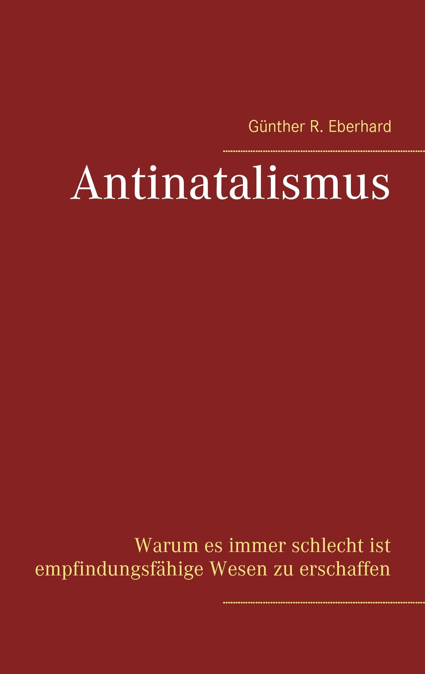 Antinatalismus Philosophy Books