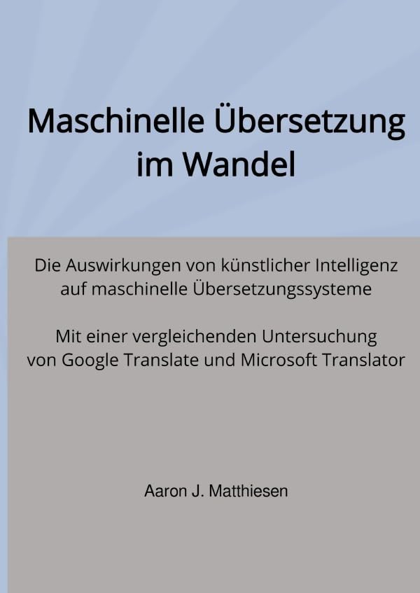 Maschinelle Übersetzung im Wandel book