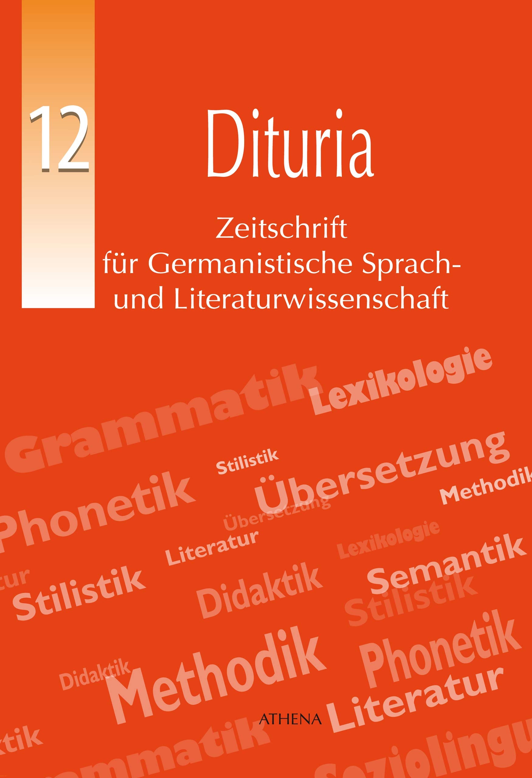 Dituria Ausgabe 12: Zeitschrift für Germanistische Sprach- und Literaturwissenschaft Social Sciences