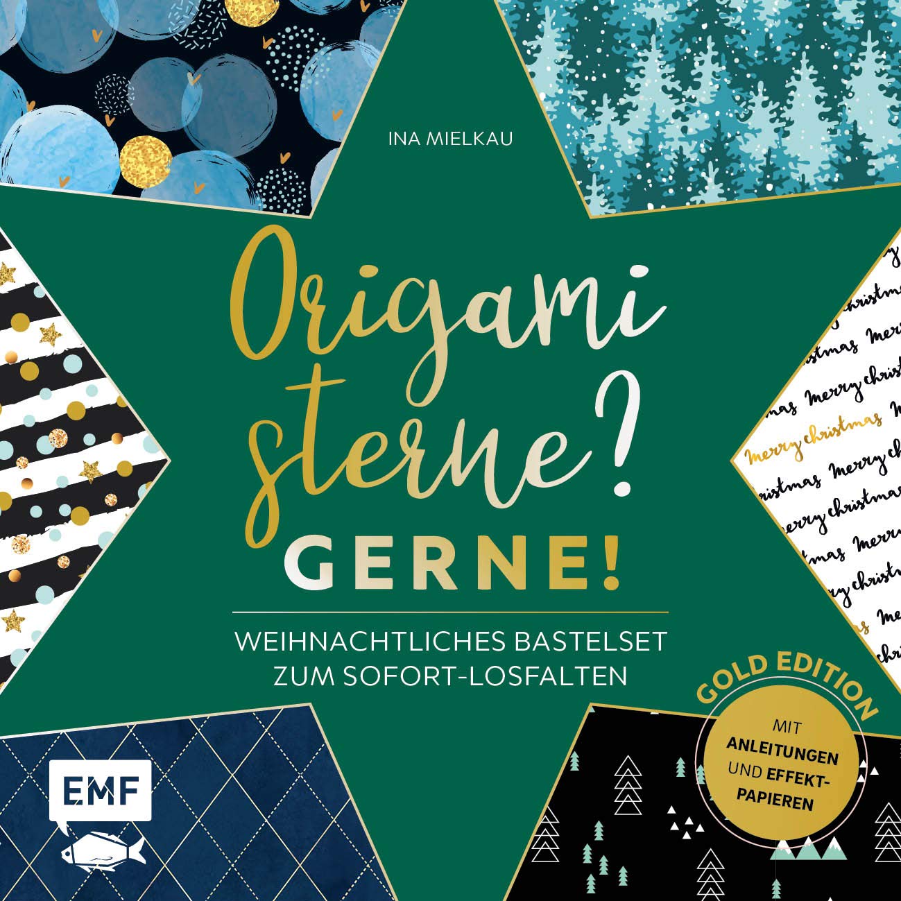 Origamisterne? Gerne! - Gold Edition - Weihnachtliches Bastelset zum Sofort-Losfalten Hobbies & Crafts
