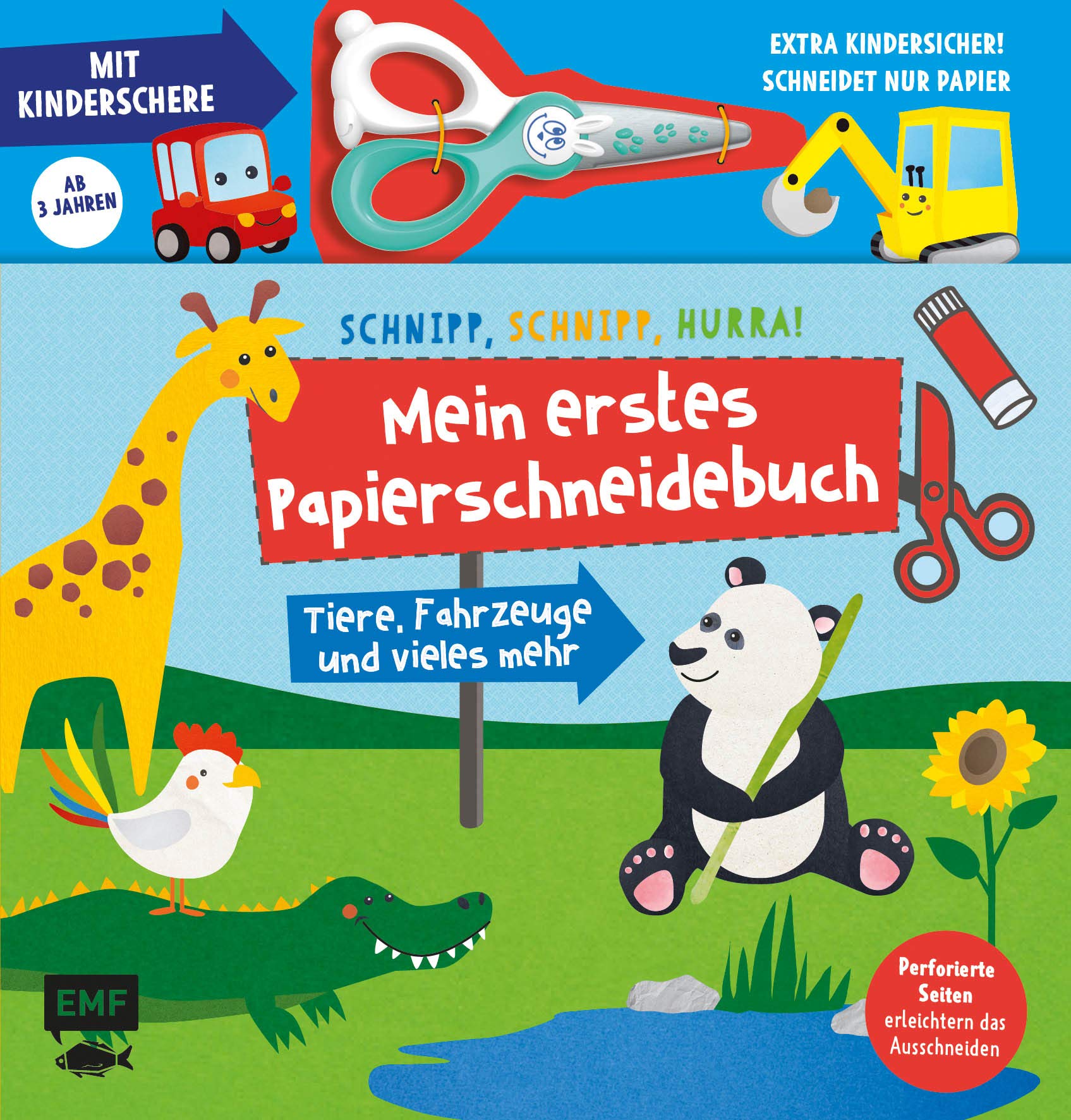 Mein erstes Papierschneidebuch mit Kinderschere - Tiere, Fahrzeuge und vieles mehr - Schere schneidet nur Papier: Schnipp, schnipp, hurra! Hobbies & Crafts