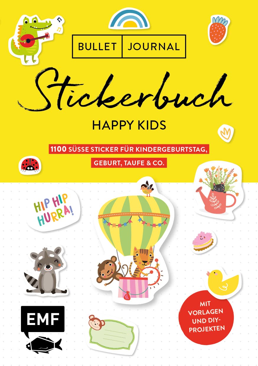 Bullet Journal - Stickerbuch Happy Kids: 1100 süße Sticker für Kindergeburtstag, Geburt, Taufe & Co. Lifestyle