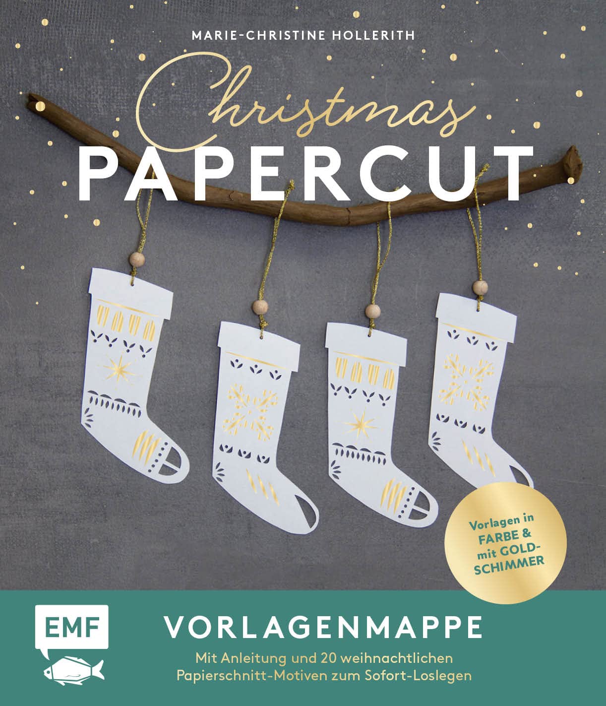 Set: Christmas Papercut - Die Vorlagenmappe mit Anleitung und 20 weihnachtlichen Papierschnitt-Motiven zum Sofort-Loslegen Hobbies & Crafts
