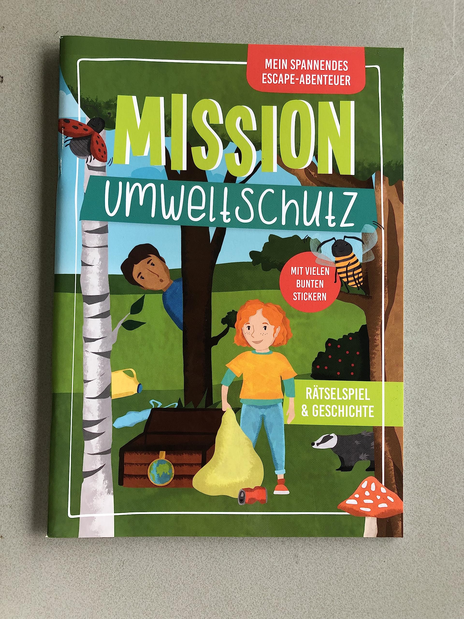 Mission Umweltschutz - Mit vielen bunten Stickern! - Rätselspiel & Geschichte - Mein Spannendes Escape- Abenteuer - Stickerbuch, Rätsel, Malbuch Tiptoi & Games