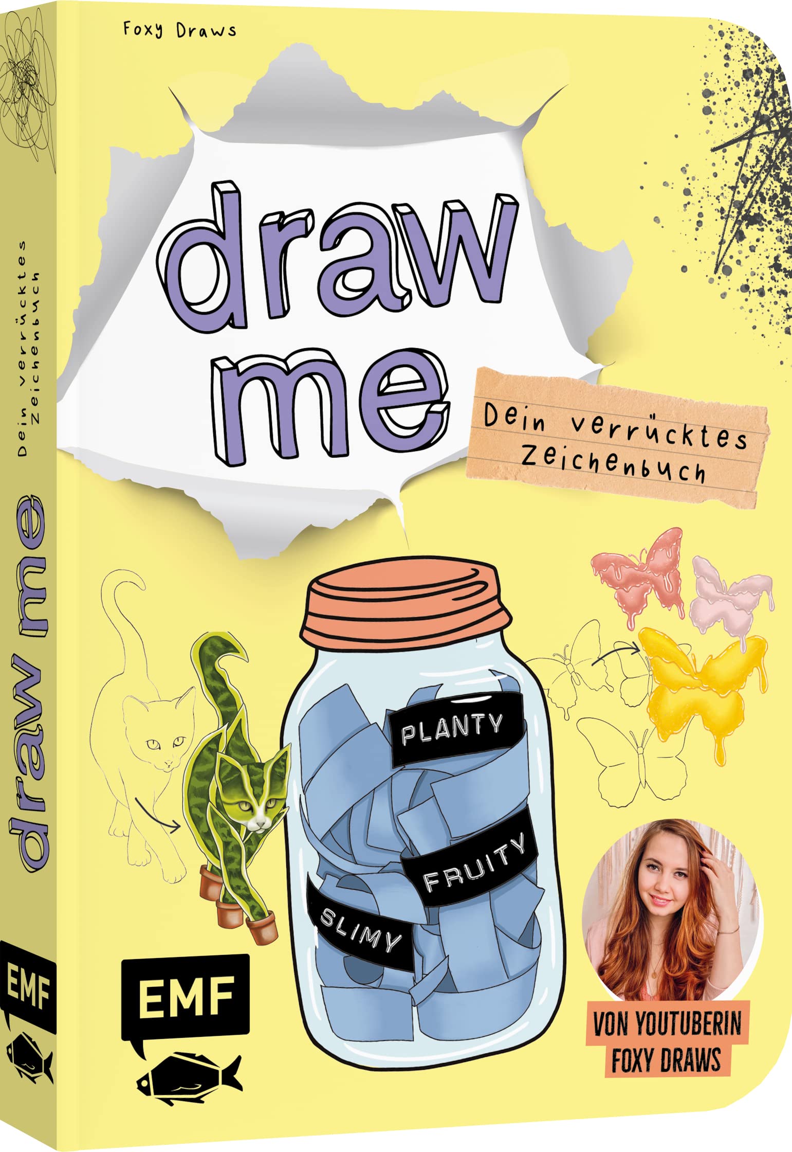Dein verrücktes Zeichenbuch - Draw me ... fruity, slimy, shiny, planty - Von YouTuberin Foxy Draws Cartoons