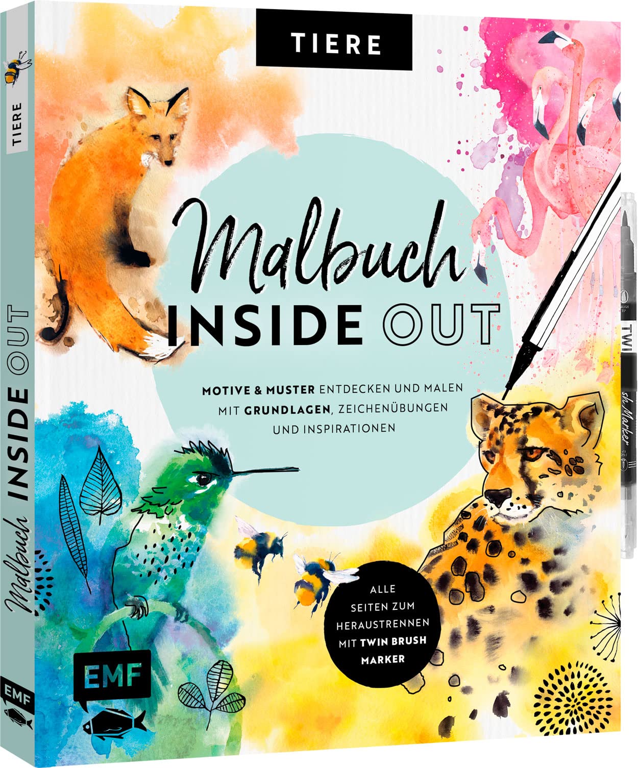 Malbuch Inside Out: Watercolor Tiere Film, Art & Culture