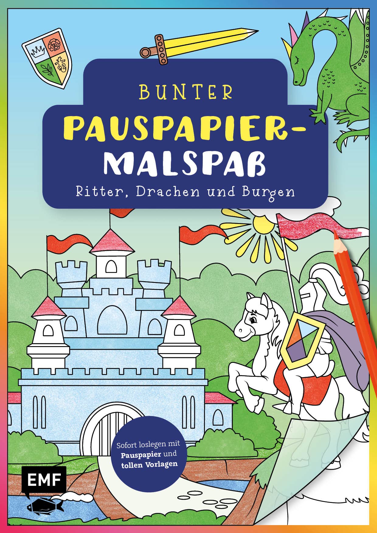 Bunter Pauspapier-Malspaß - Ritter, Drachen und Burgen Tiptoi & Games