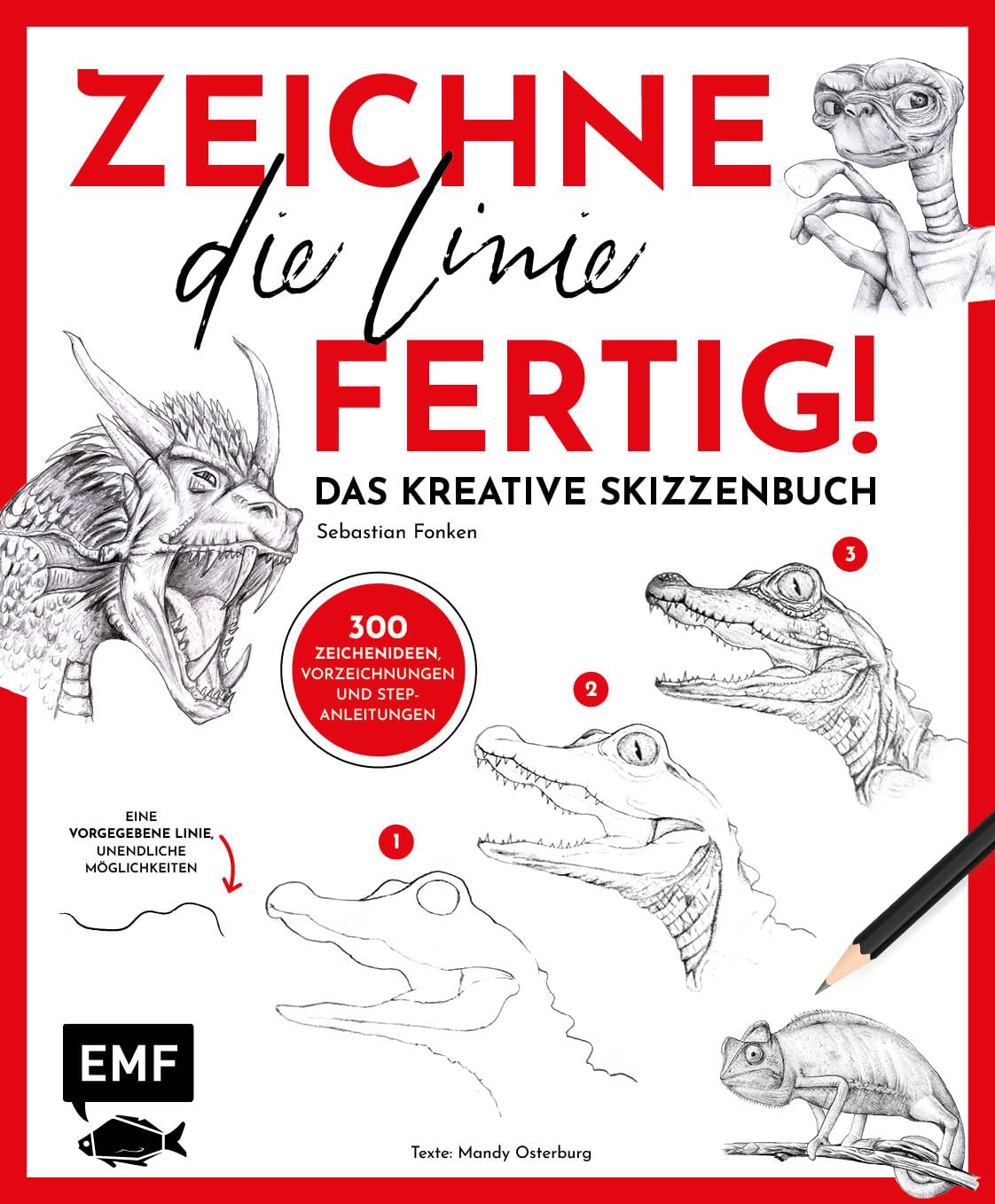 Zeichne die Linie fertig!: Das kreative Skizzenbuch mit 300 Zeichenideen, Vorzeichnungen und Step-Anleitungen Film, Art & Culture