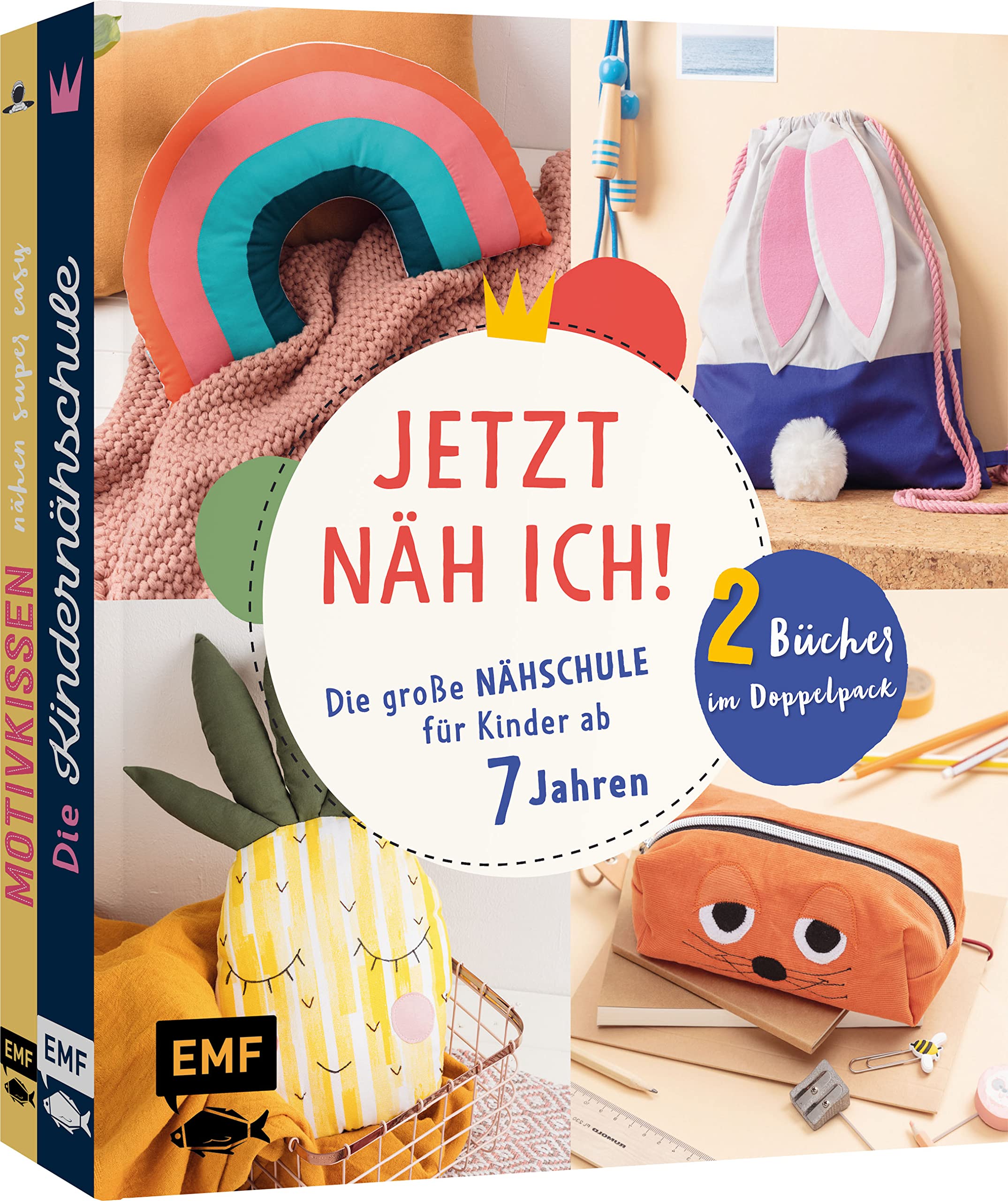 Jetzt näh ich! – Die große Nähschule für Kinder ab 7 Jahren: Erste Nähprojekte: Turnbeutel, Federmäppchen, Motivkissen und mehr. Doppeltes Nähglück: 2 Bücher im Doppelpack mit 4 Schnittmusterbogen Hobbies & Crafts