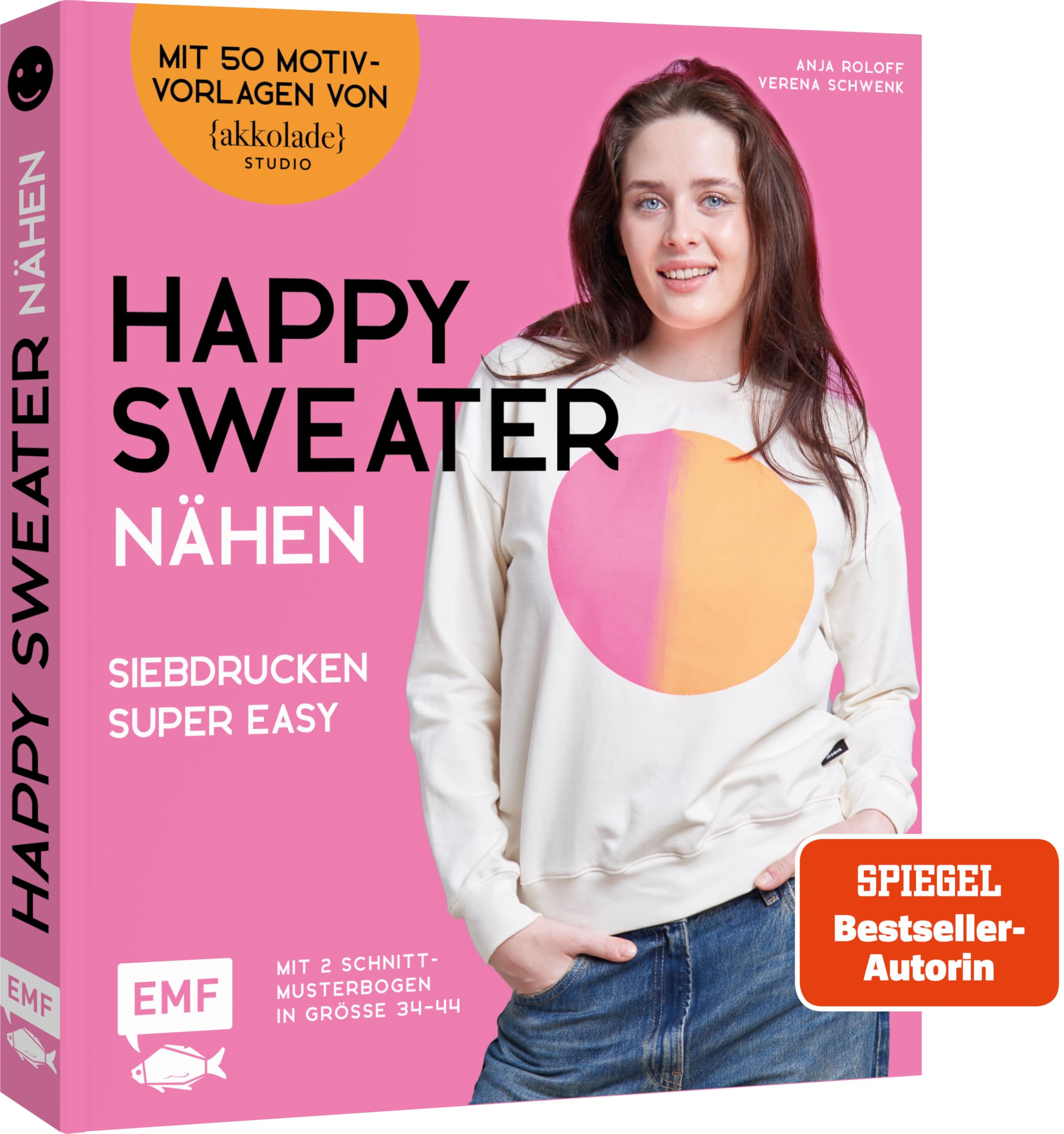 Happy Sweater nähen - Siebdrucken super easy! Mit 50 Motivvorlagen von @akkolade.studio Hobbies & Crafts