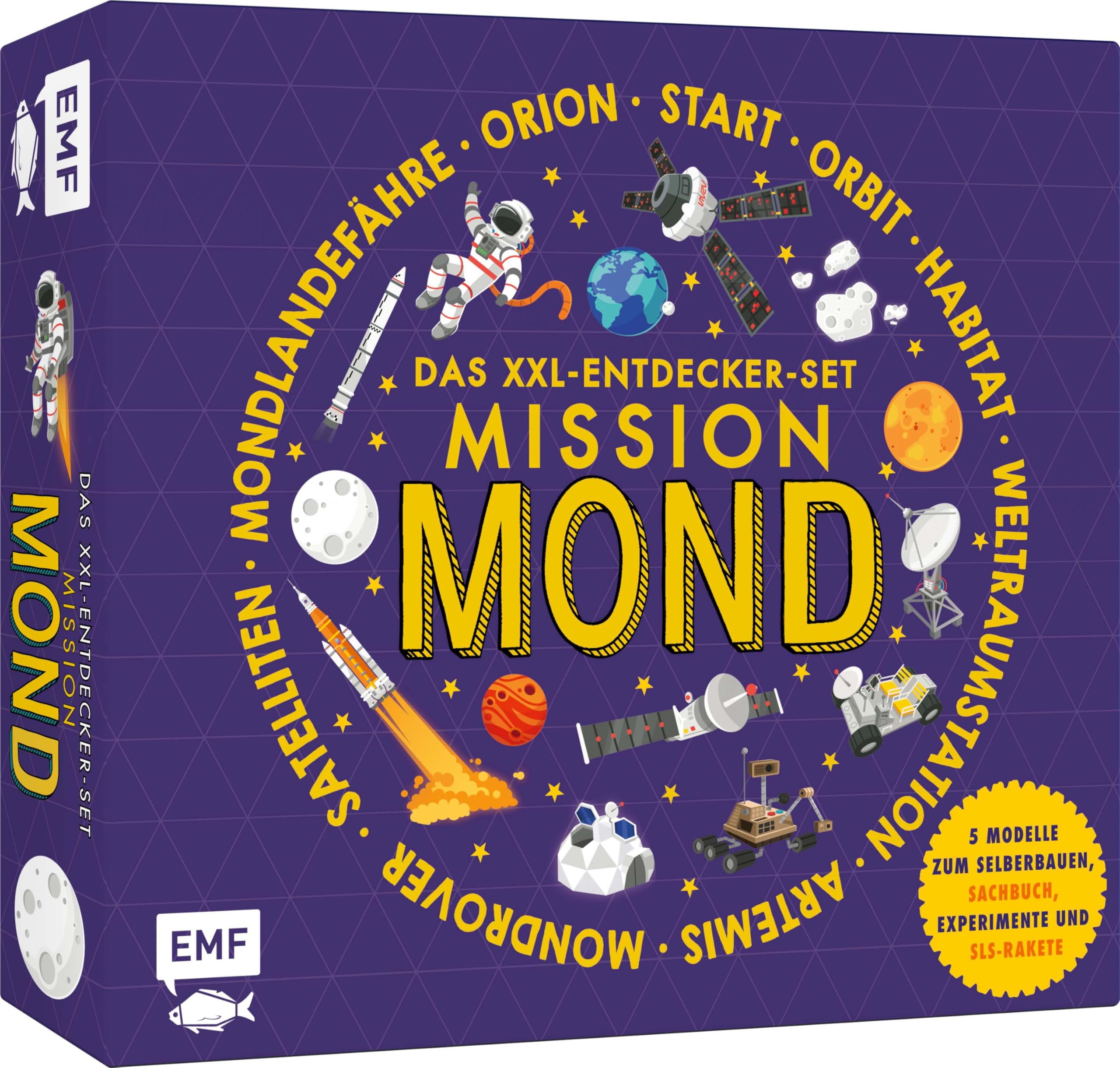 Das XXL-Entdecker-Set - Mission Mond: 5 Modelle zum Selberbauen, Sachbuch, Experimente und Rakete Non-fiction