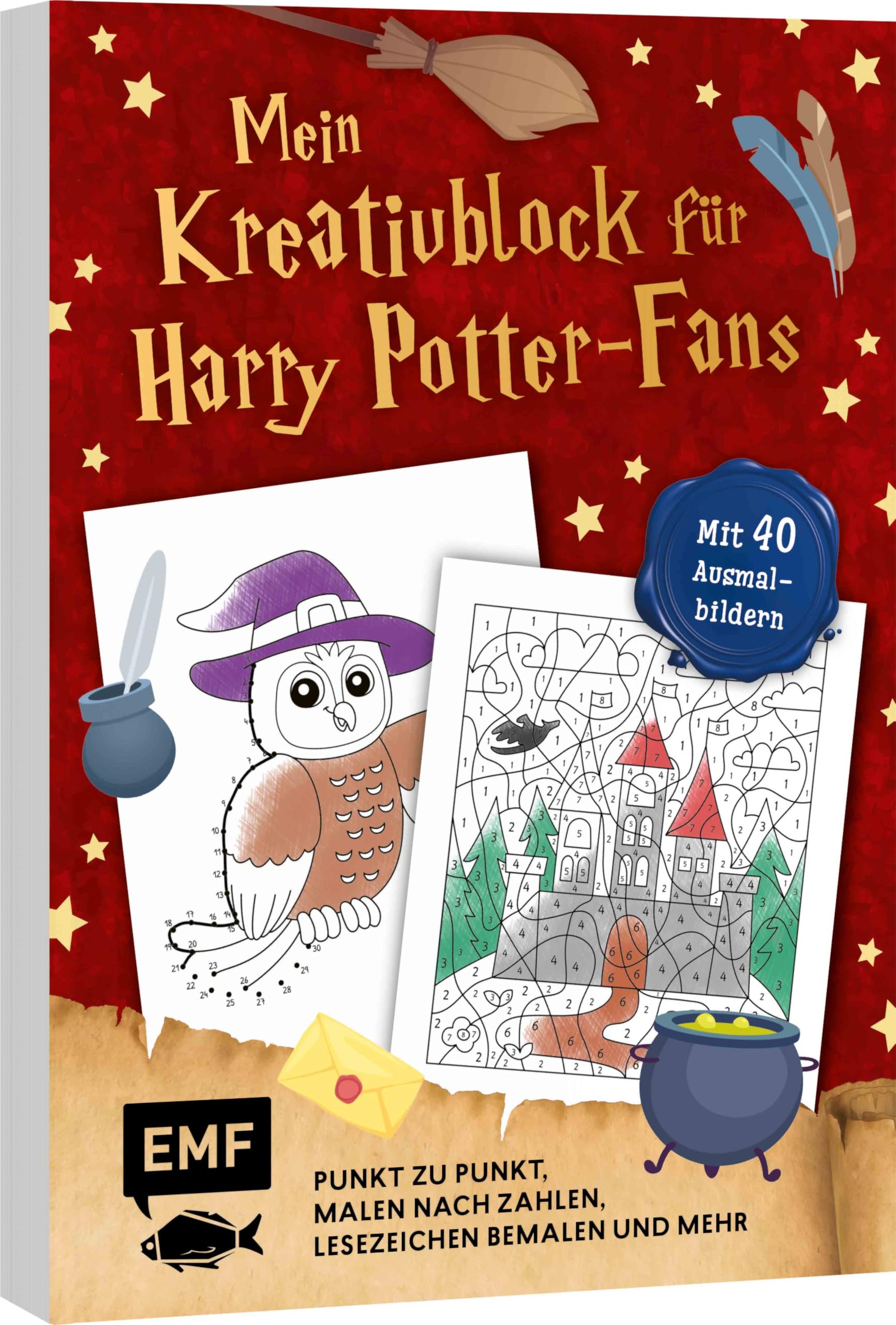 Mein zauberhafter Kreativblock für Harry Potter-Fans - Mit 40 Motiven zum Aus- und Weitermalen Non-fiction