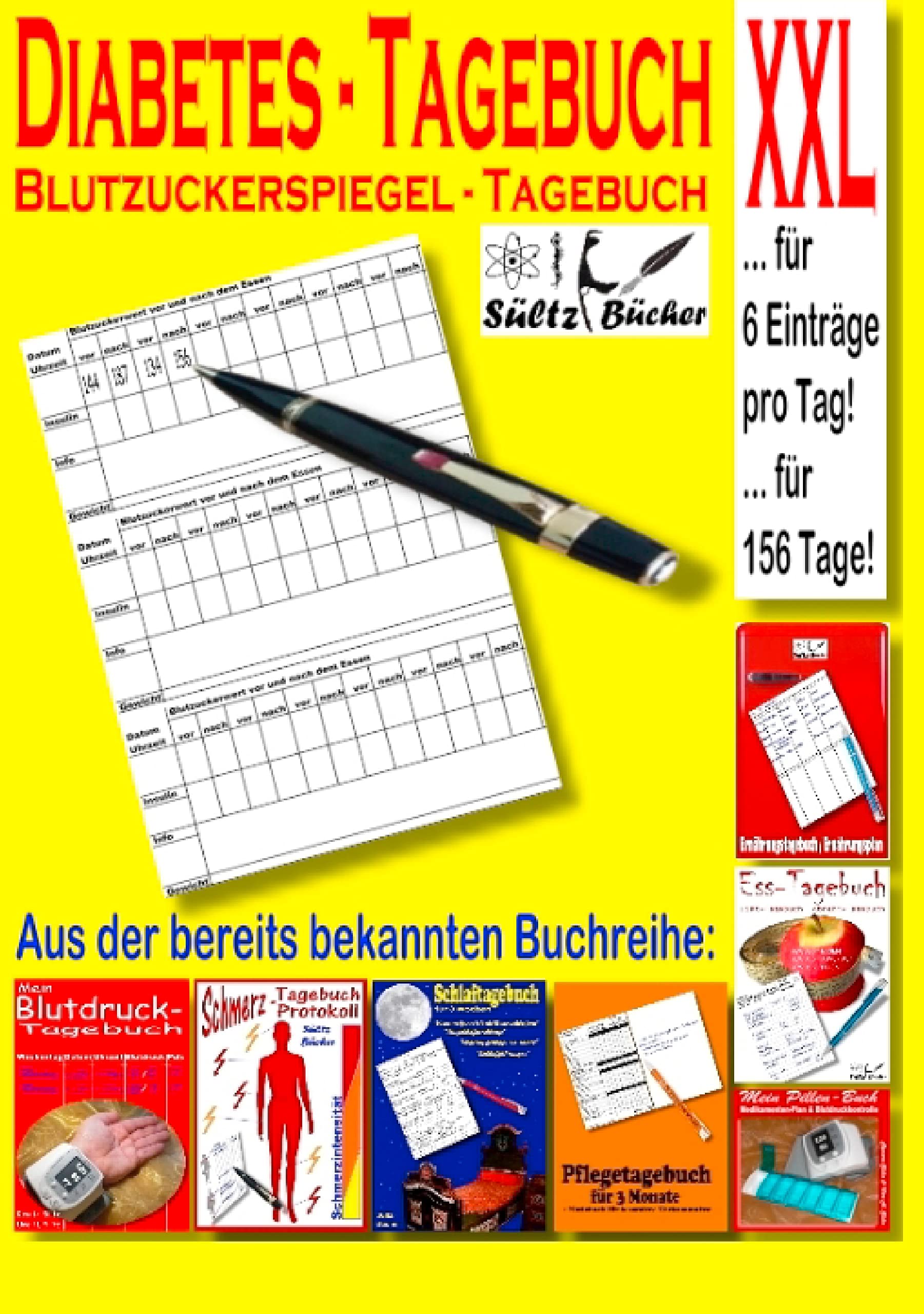 Diabetes Tagebuch - Blutzuckerspiegel Tagebuch XXL Leisure, Home & Garden