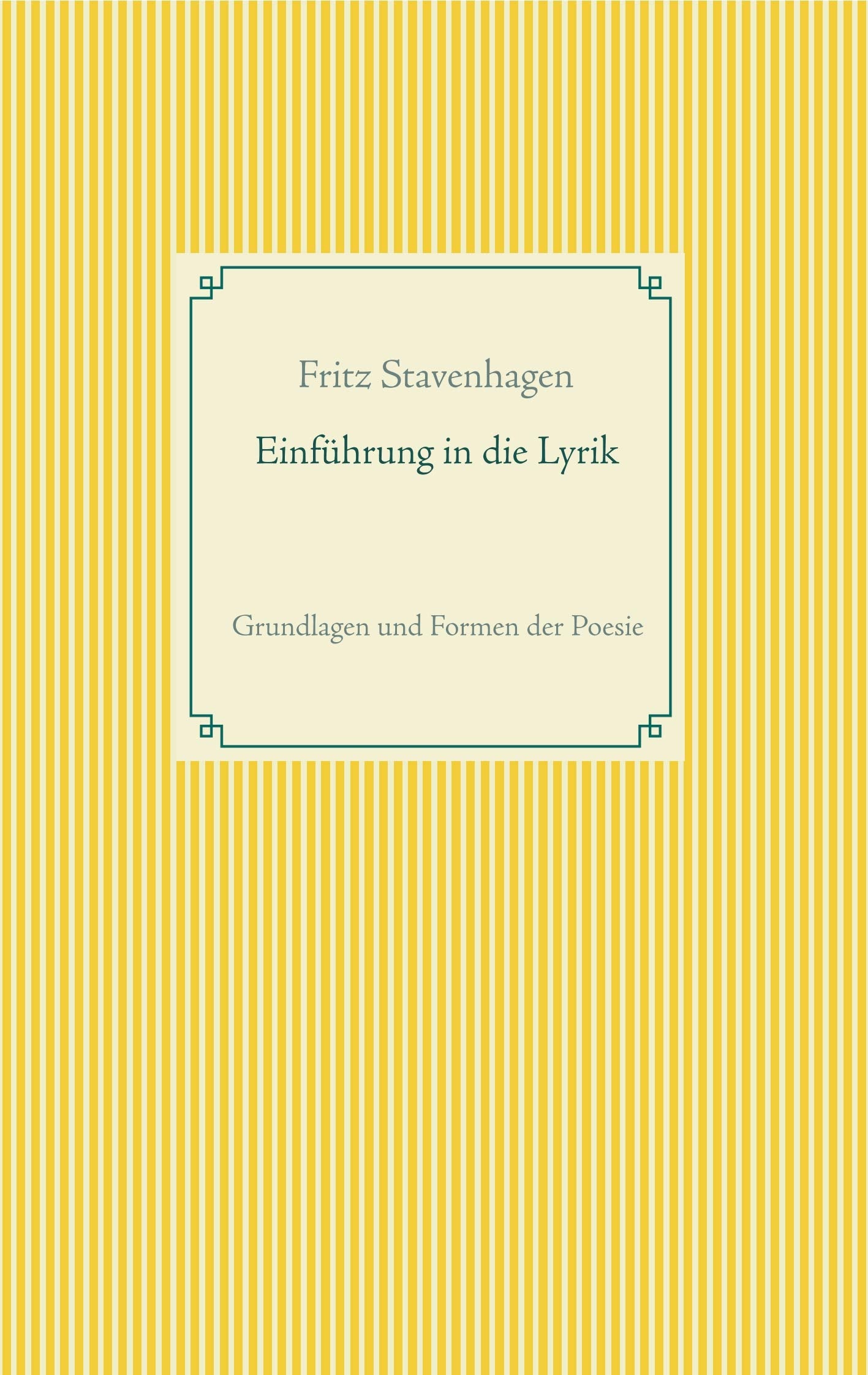 Einführung in die Lyrik Poetry
