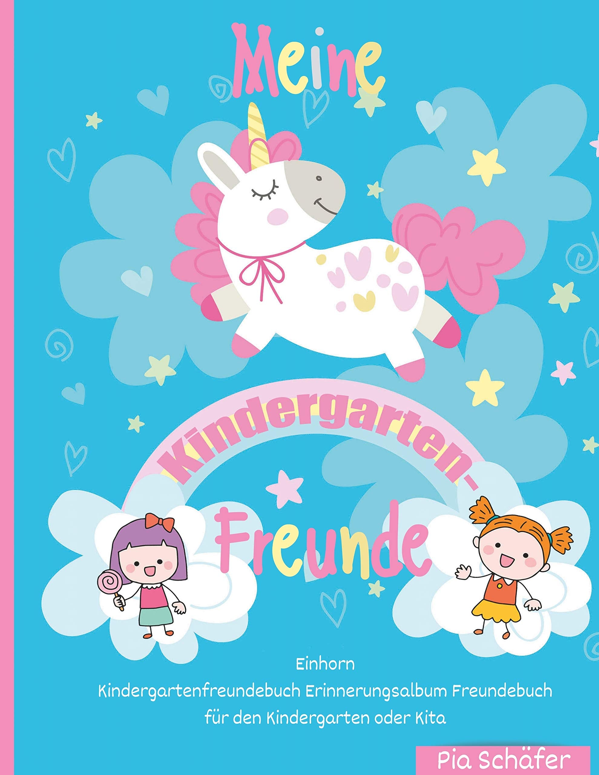 Meine Kindergarten-Freunde Einhorn Kindergartenfreundebuch Erinnerungsalbum Freundebuch für den Kindergarten oder Kita Living & Furnishing