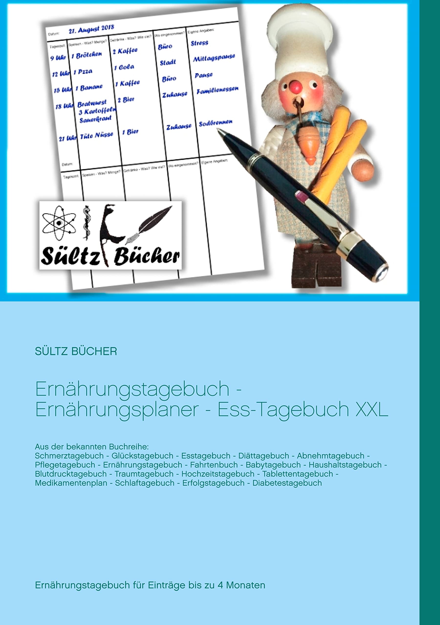 Ernährungstagebuch - Ernährungsplaner - Ess-Tagebuch XXL Leisure, Home & Garden