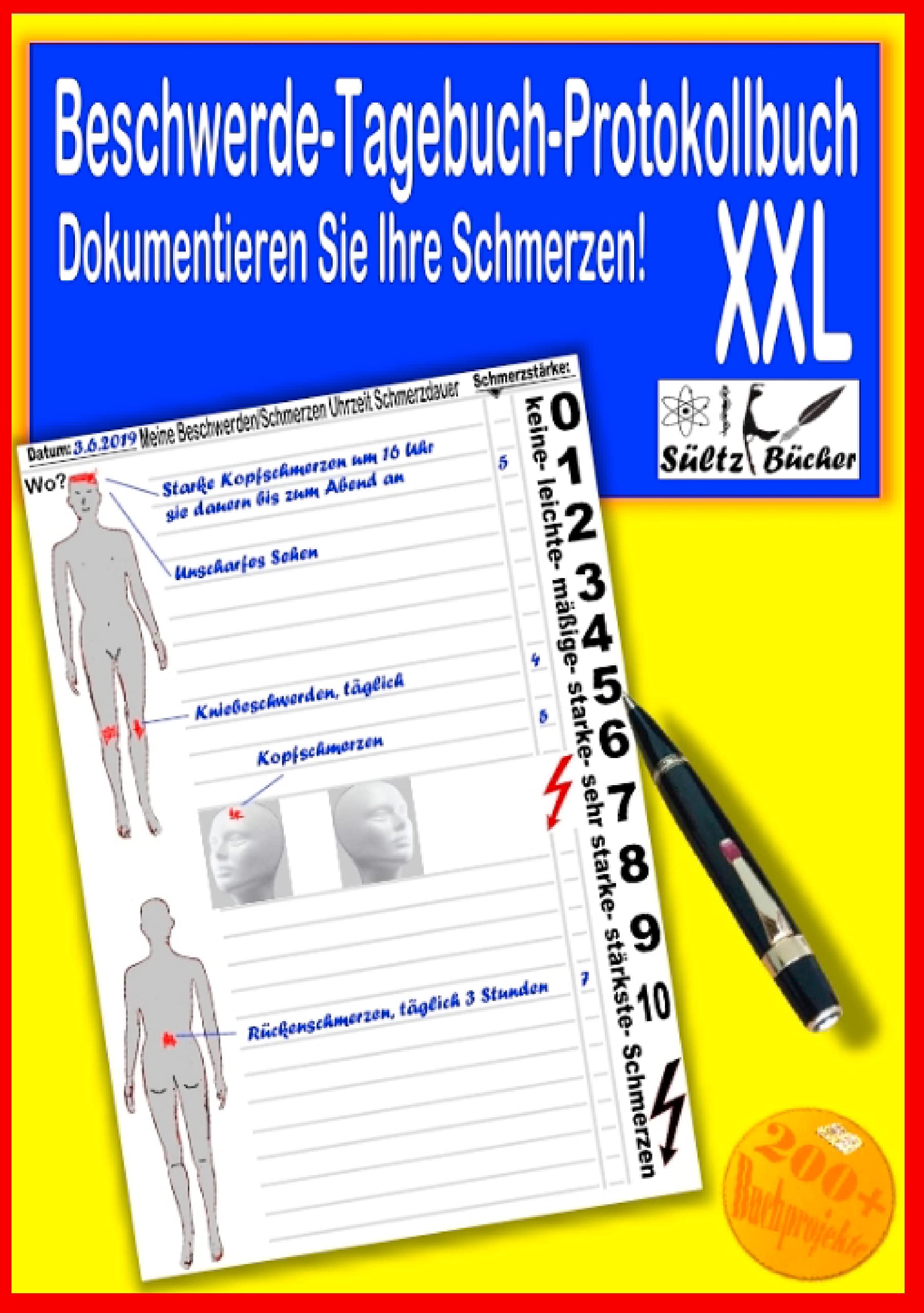 Beschwerde-Tagebuch/Protokollbuch - Dokumentieren Sie Ihre Schmerzen Leisure, Home & Garden