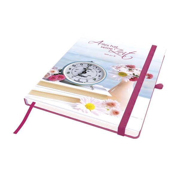 Notizbuch »Alles hat seine Zeit«: blanko, mit Leseband, Stifthalter und Einstecktasche Lifestyle