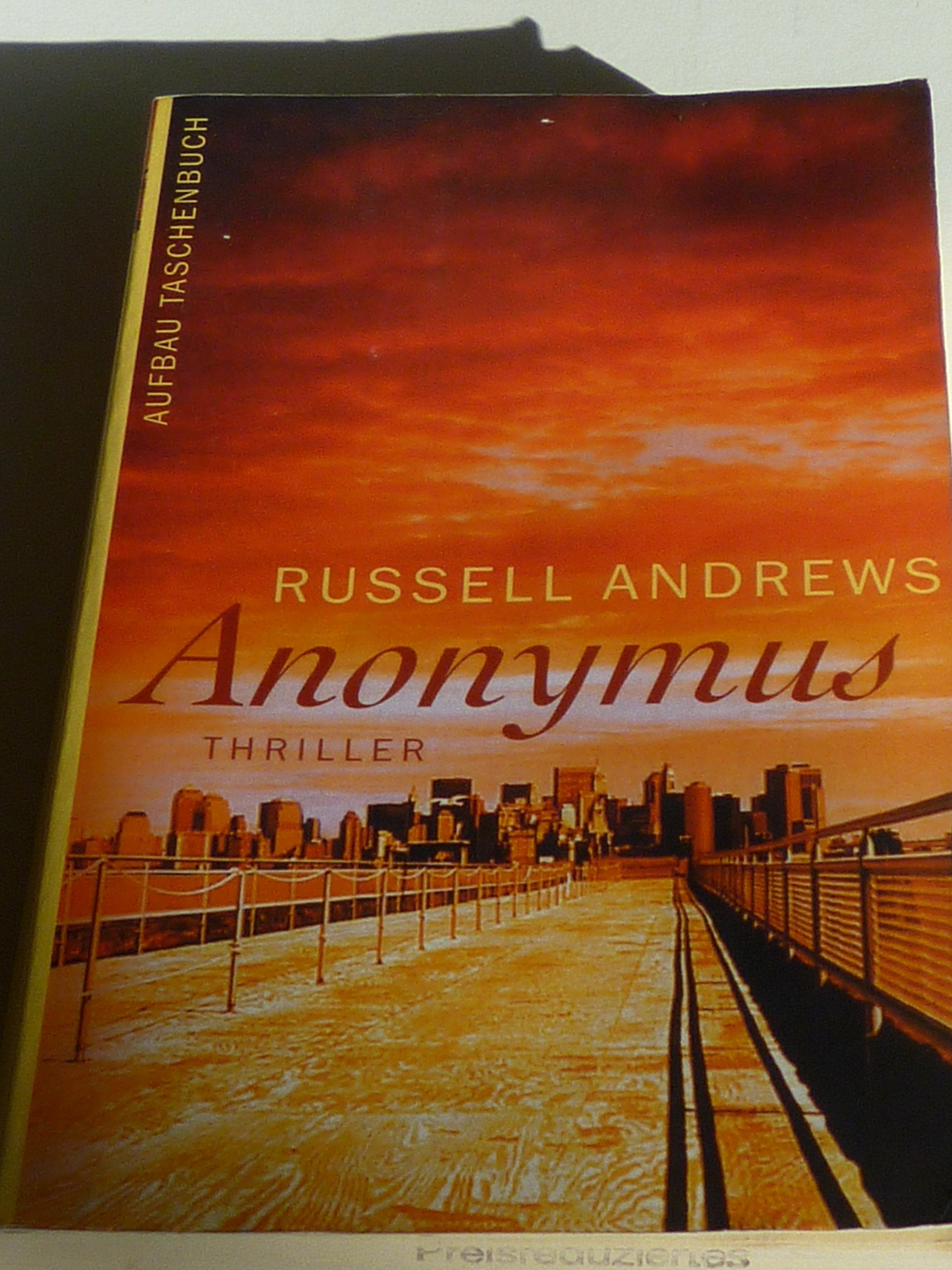 Anonymus: Roman (Aufbau Taschenbücher) Contemporary literature