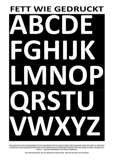 FETT WIE GEDRUCKT (ABC ...) EIN POLITISCHES ALPHABET GEGEN POLITISCHEN ANALPHANETISMUS (SCHWARZ AUF WEIß): EIN POLITISCHES ALPHABET GEGEN POLITISCHEN ANALPHANETISMUS (SCHWARZ AUF WEIß) Study Guides